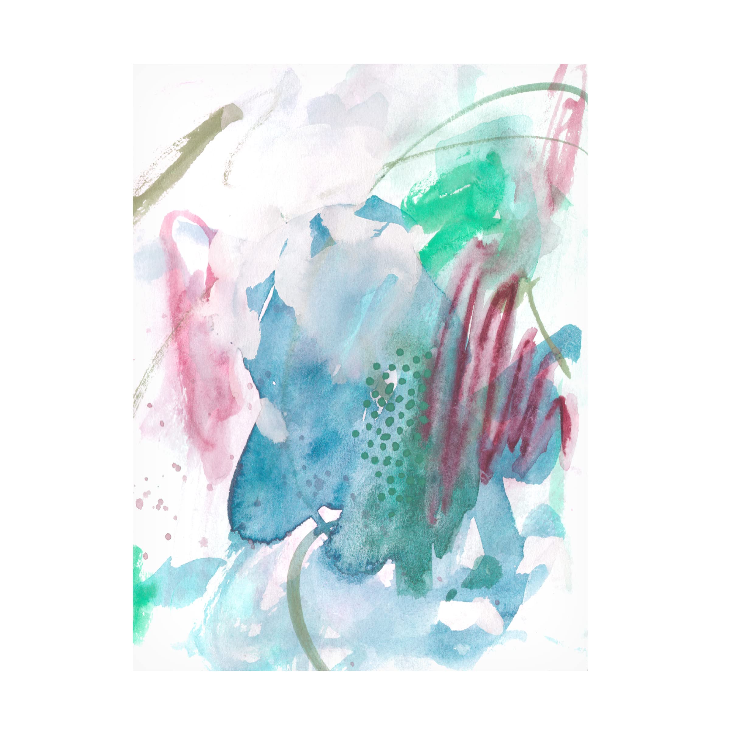Trademark Fine Art 'Magenta Wave Form III' Abstract Canvas Wall Art by Melissa Wang - Modern Home Decor for Living Room & Office