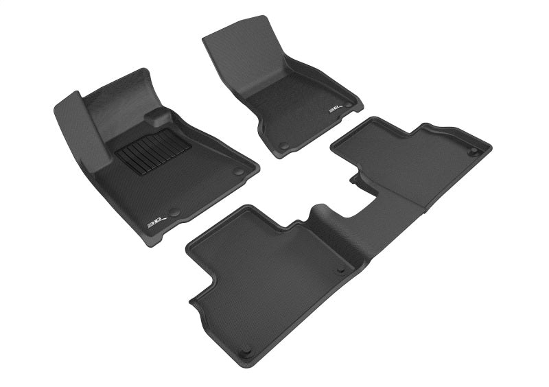 3D Maxpider Kagu Custom Fit Floor Mats for 2017-2018 Maserati Levante - Premium All-Weather Protection (Black, R1/R2) | Perfect for Daily Commutes, Road Trips & Off-Road Adventures