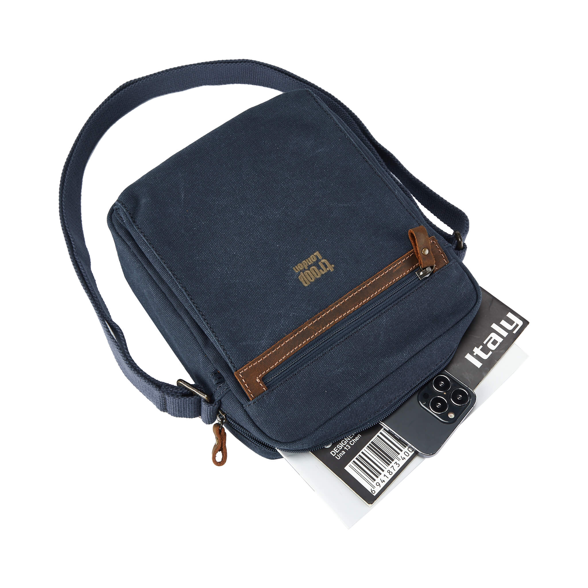 Troop London Classic Canvas Crossbody Bag for Men & Women - Stylish & Durable Shoulder Bag for Travel, Work & Everyday Use
