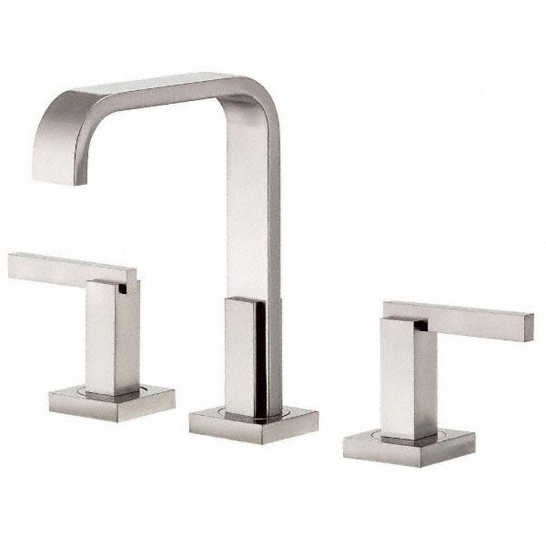 Danze Sirius Brushed Nickel Modern Trimline Hi Spout Widespread Bathroom Faucet - Sleek Design for Contemporary Bathrooms | Perfect for Vanities, Powder Rooms & Guest Baths