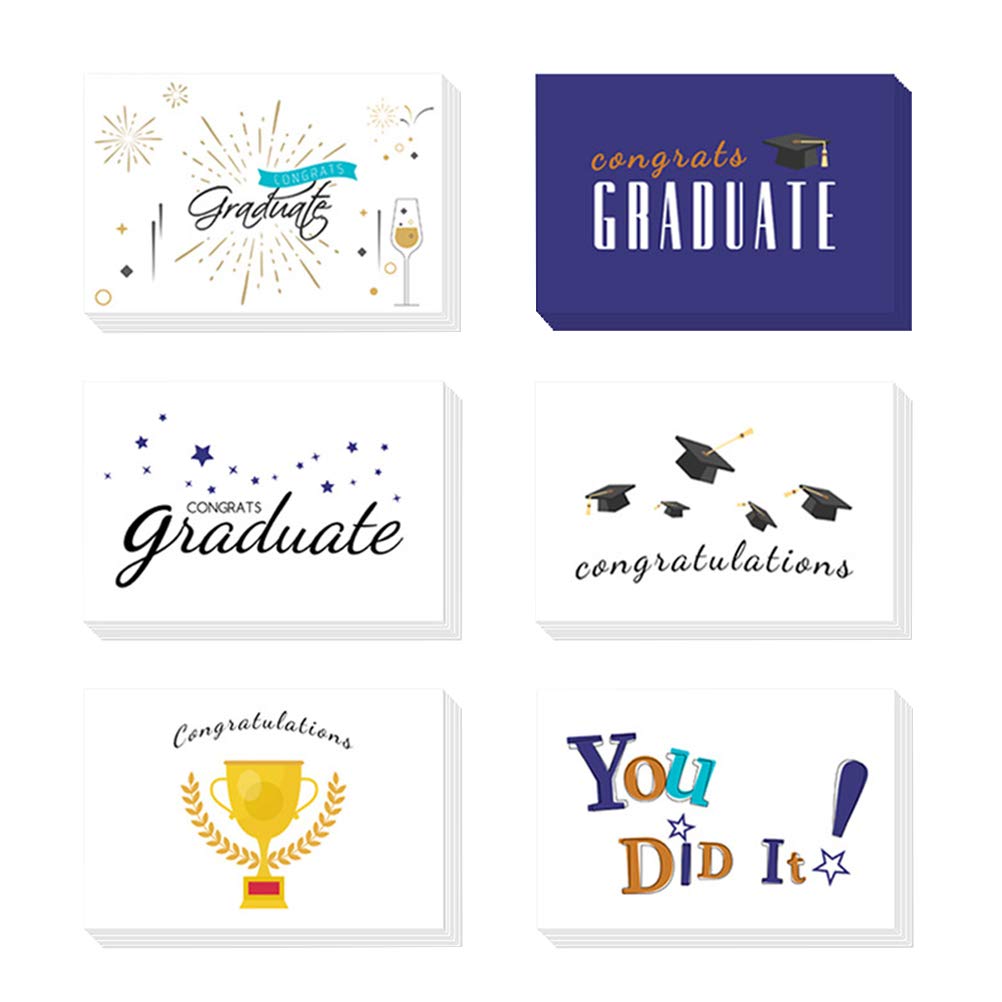 24 Pack Graduation Greeting Cards - Class of 2025 Congratulations Cards for Graduates - Perfect for Graduation Party Favors, Gifts & Celebrations
