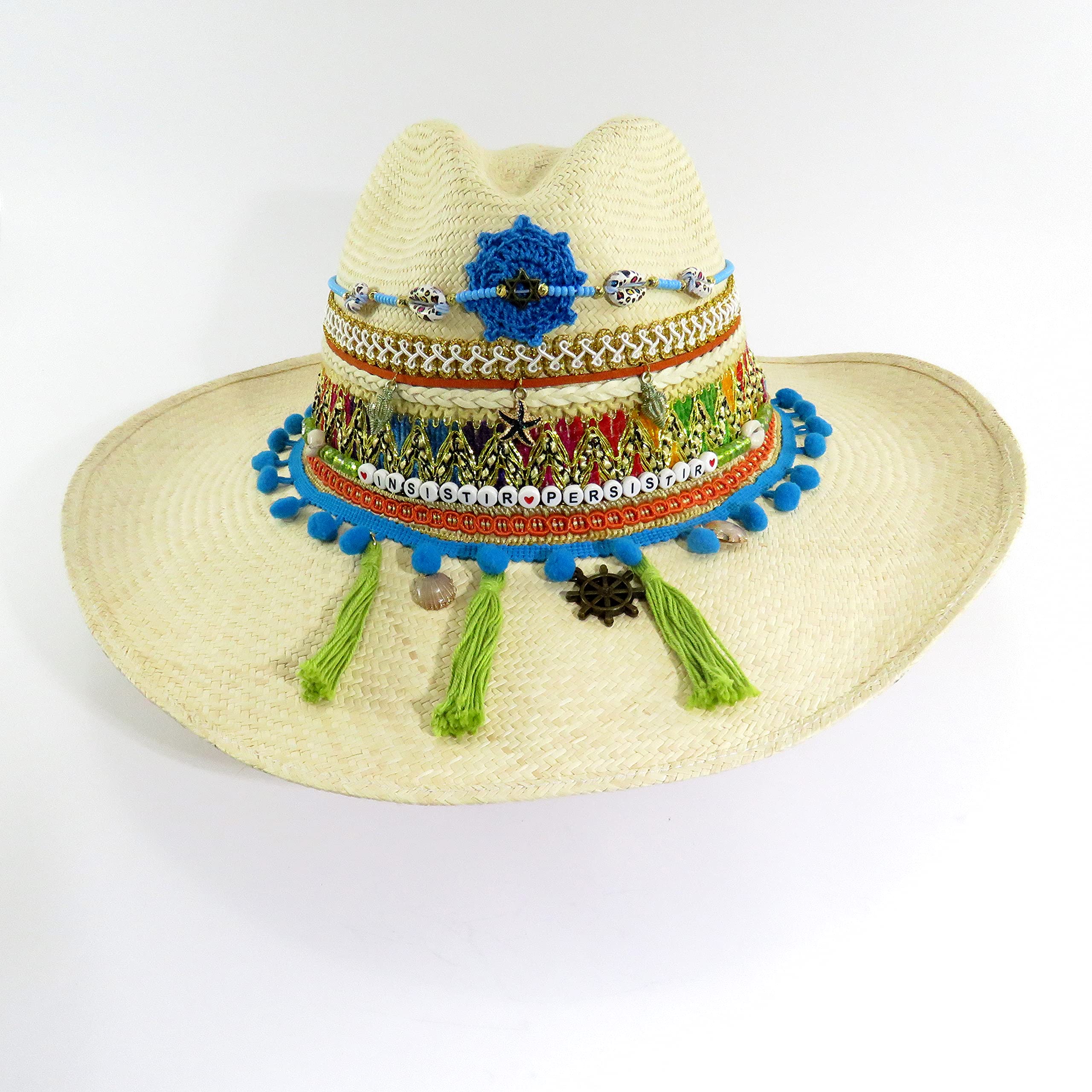 Stylish Beige Woven Straw Hat - Breathable Colombian Beach Hat for Women & Men | Perfect for Sun Protection, Vacations, and Summer Outfits