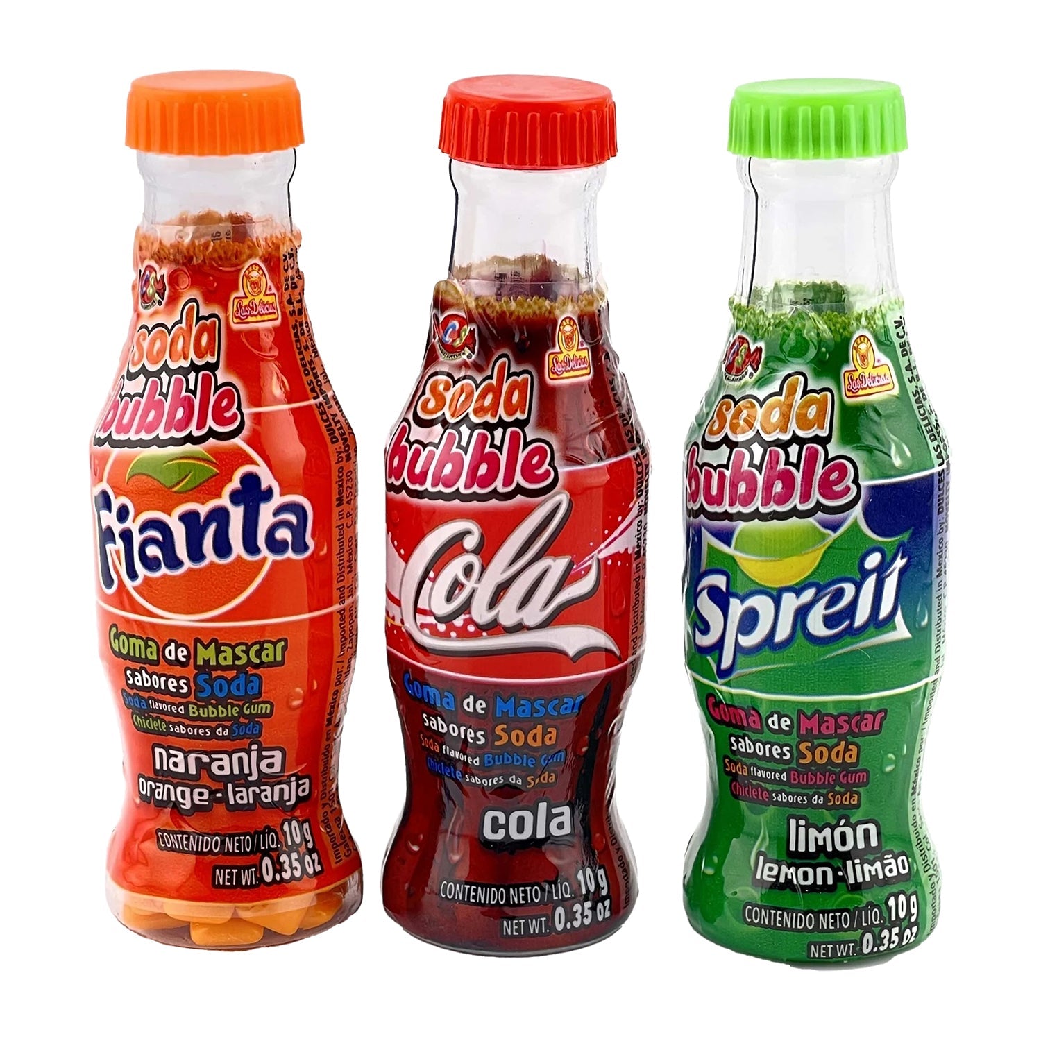 Las Delicias Soda Bubble Candy - 24 Count Box | Mexican Sweet Treats for Parties, Gifts & Snacking