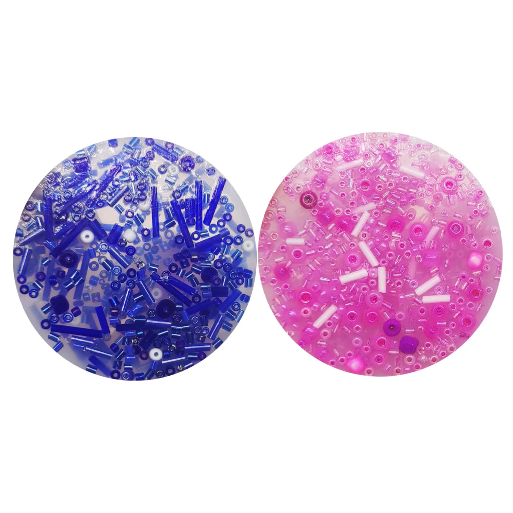 2PCS 3.4 Inch Round Silicone Skin Picking Fidget Toys - Double-Sided Anxiety Relief Sensory Toys for Kids & Adults (Blue) - Perfect for Stress Relief, ADHD, Autism & Office Use