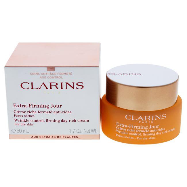 Clarins Extra Firming Day Cream for Wrinkles - Rich Moisturizer for Dry Skin - 1.7 oz Unisex Anti-Aging Face Cream - Perfect for Daily Skincare Routine & Mature Skin Care