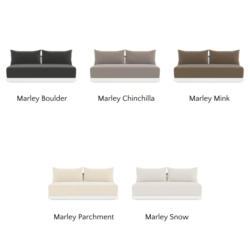 Antigua Outdoor 2-Seat Armless Patio Sofa - Perfect for Poolside, Garden, and Backyard Relaxation