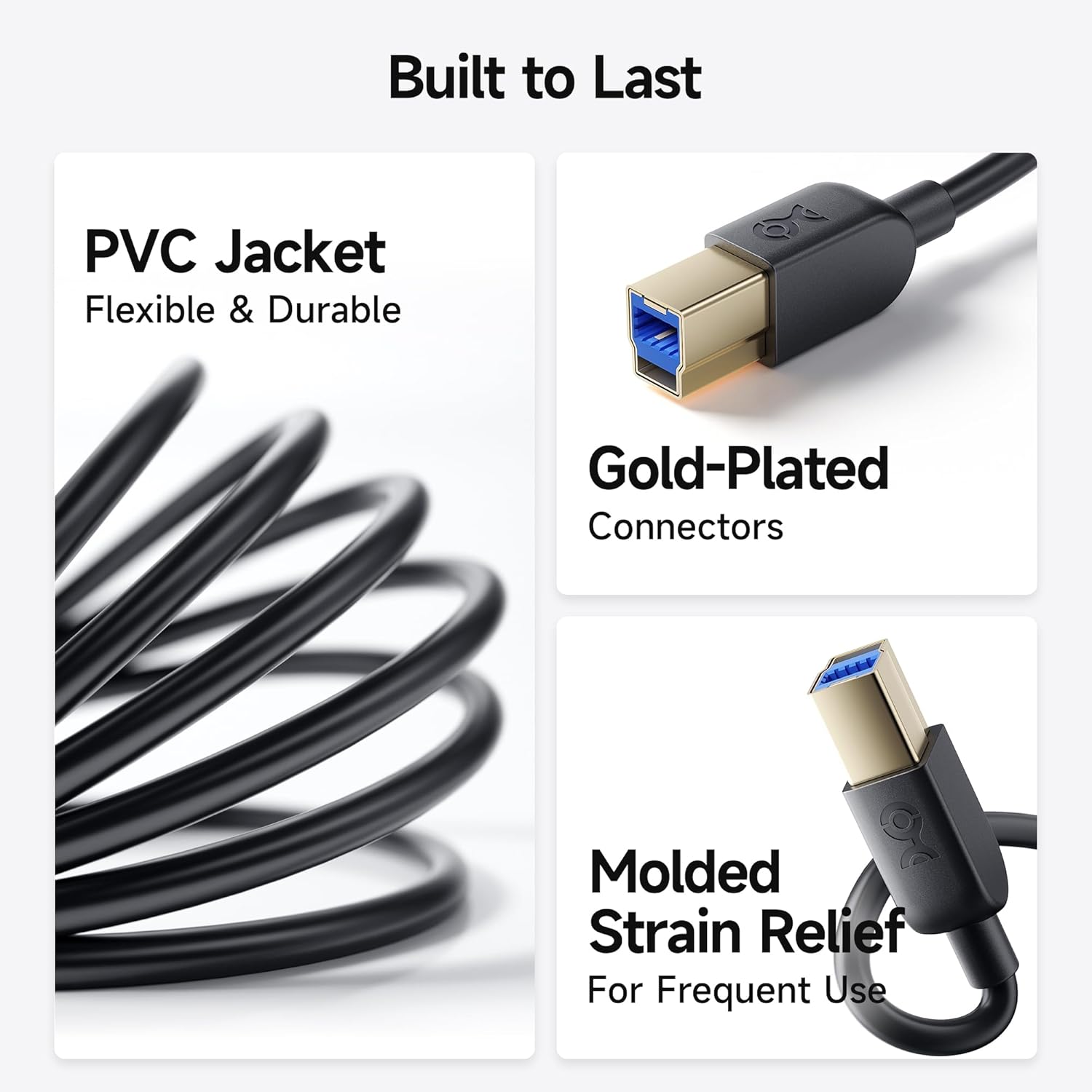 Cable Matters USB C to USB B 3.0 Cable - 1m High-Speed Data Sync & Charging Cord for Printers, Scanners, Audio Interfaces & More