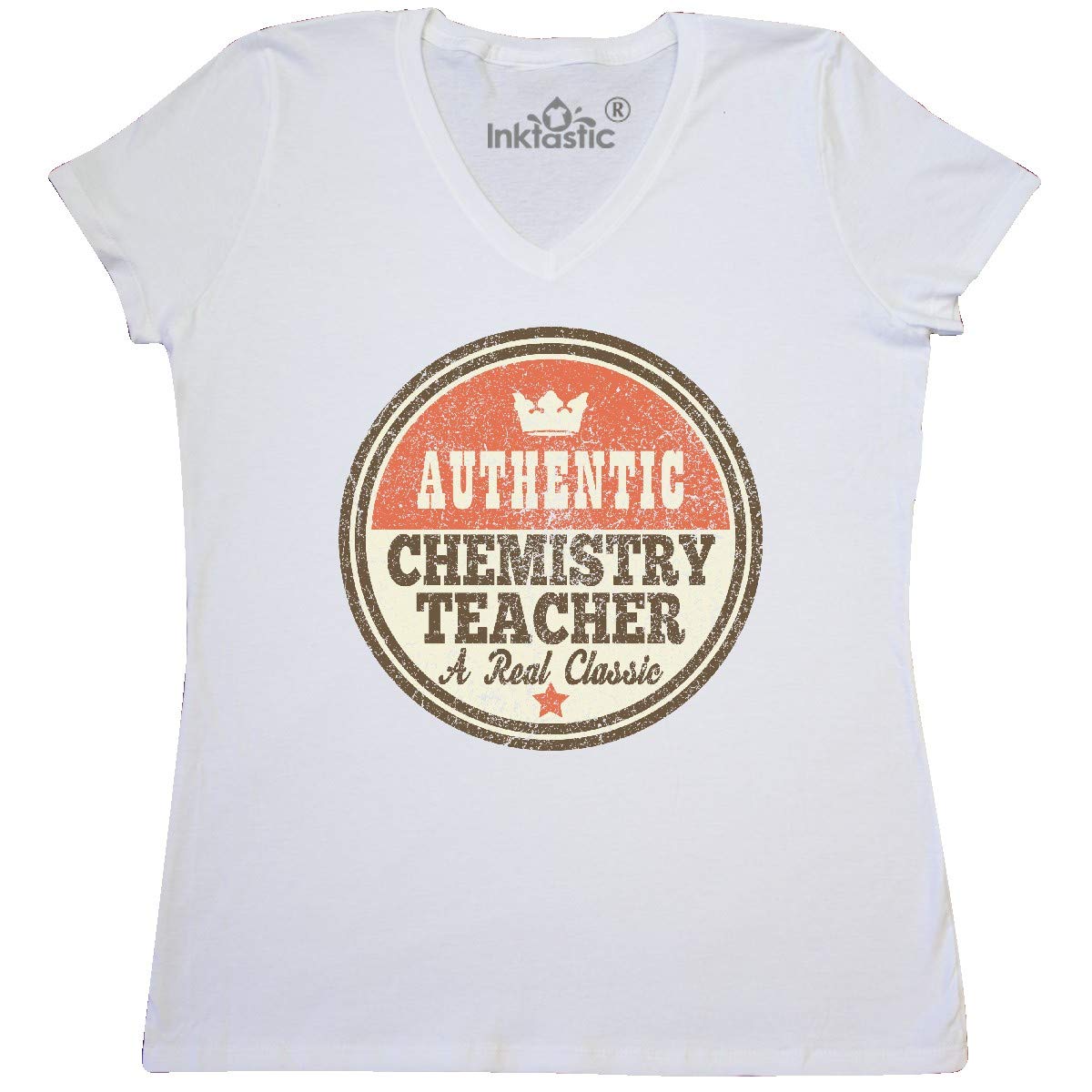 Chemistry Teacher Gift - Women's V-Neck Science T-Shirt by Inktastic | Funny School Apparel for Teachers, Professors & Science Lovers | Perfect for Classroom, Lab Coat Days & Teacher Appreciation Week