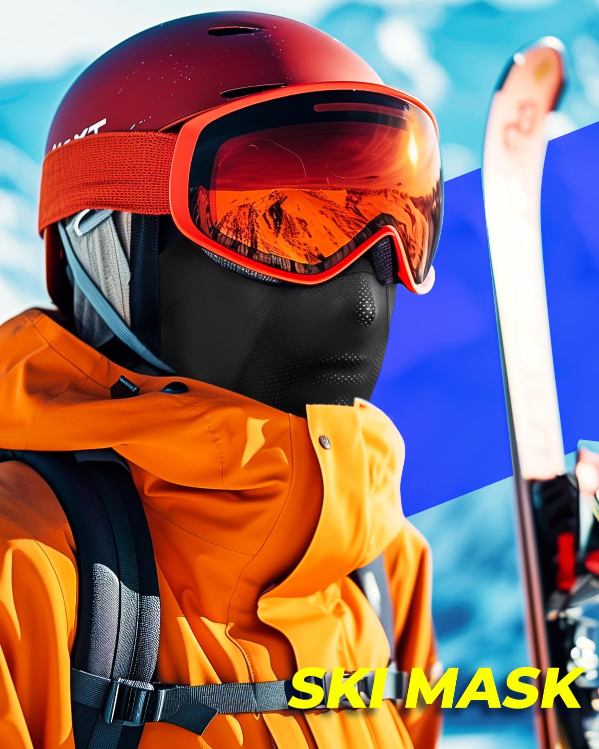 Breathable Balaclava Face Mask with Glasses Holes for Men & Women - UV Protection Cooling Mask for Motorcycle, Ski, Cycling & Outdoor Work - Summer Sun Protection Gear for Sports & Active Lifestyles
