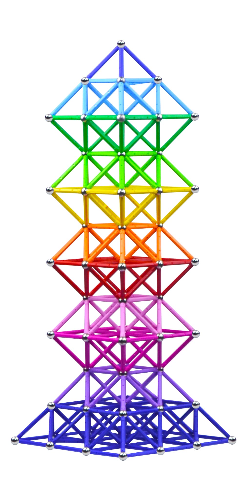 Veatree 206Pcs Magnetic Building Sticks Blocks Set - STEM Educational Construction Toys for Kids & Adults, 3D Puzzle with Storage Bag - Perfect for Classroom, Home Learning & Creative Play
