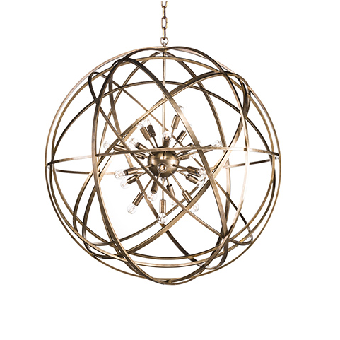 Halo Nest Pendant Light - Medium Brass Finish Modern Ceiling Fixture for Dining Room, Kitchen Island & Bedroom Lighting