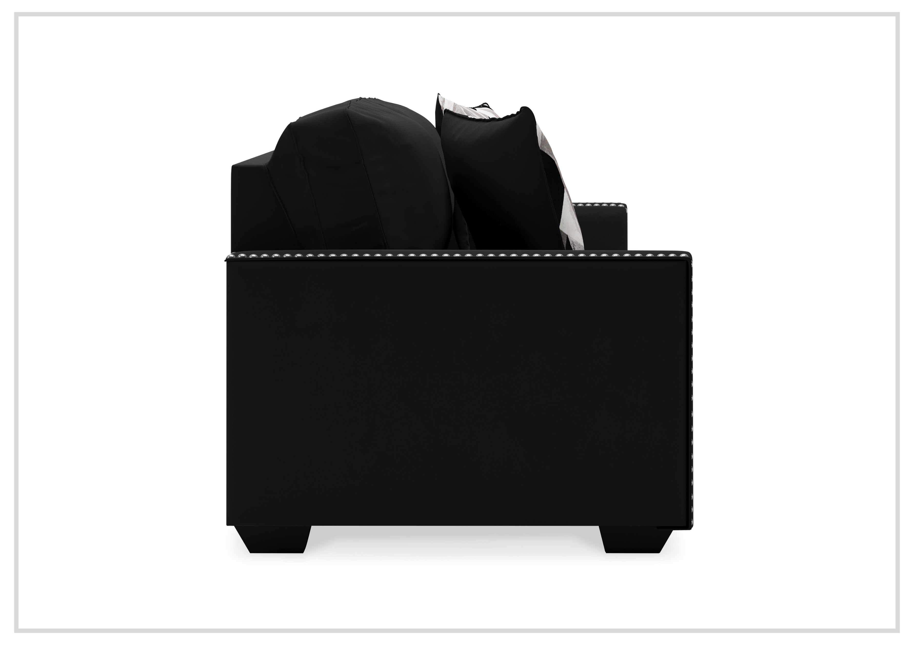 Gio Italia Glenton 2-Seater Velvet Sofa in Black - Luxurious Modern Living Room Furniture for Small Spaces & Apartments
