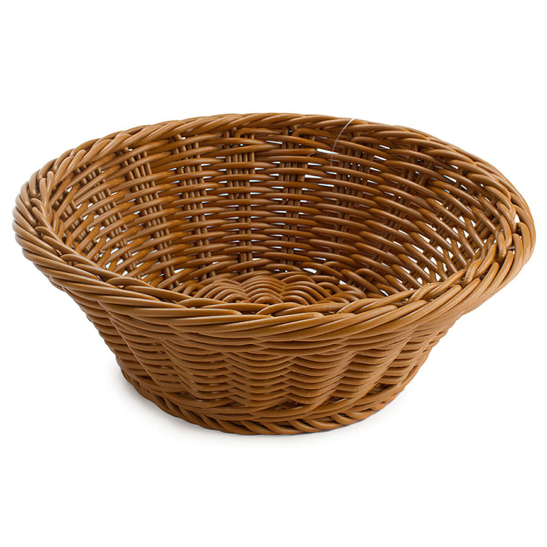Round Polyweave Bread Roll Serving Basket - 9.5 Inch Honey Color | Perfect for Bakery, Restaurant, Brunch, and Home Kitchen Use