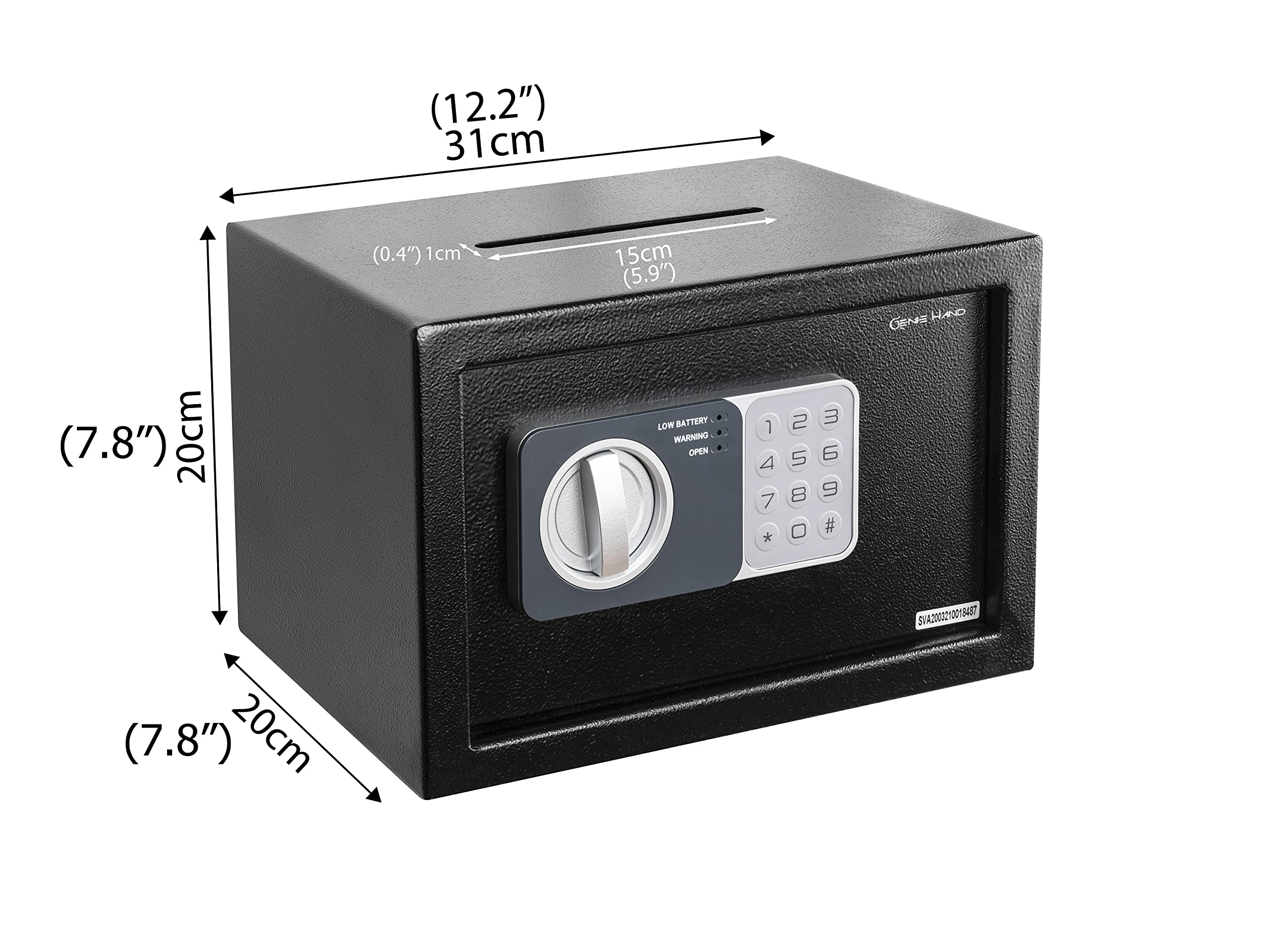 Genie Hand Time Lock Safe with Weekly/Daily Timer - B-Class Security Lock & Anti-Bounce Technology - Perfect for Home, Office, and Retail Cash Management