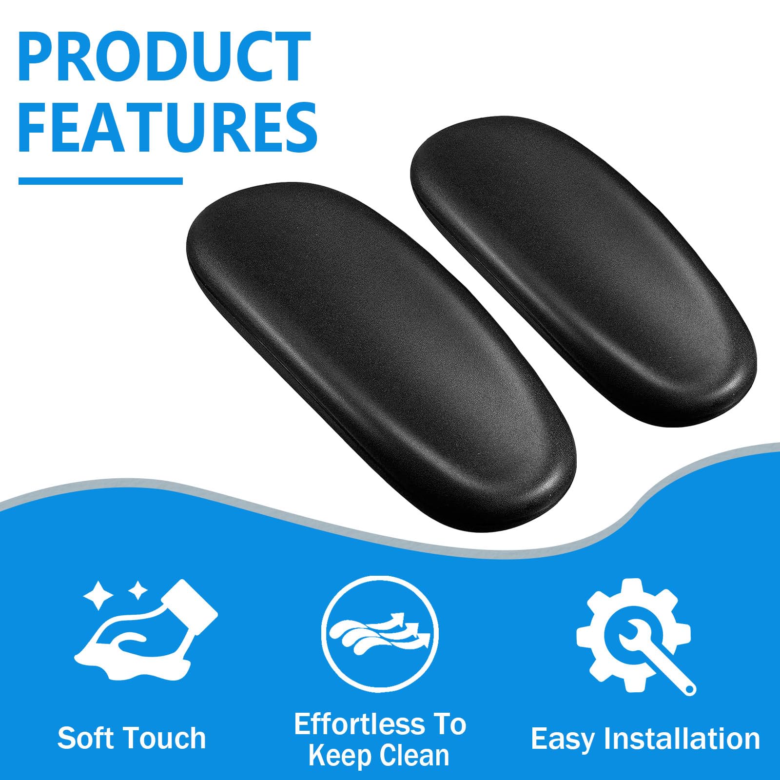 Universal Office Chair Replacement Armrest Pads - 4
