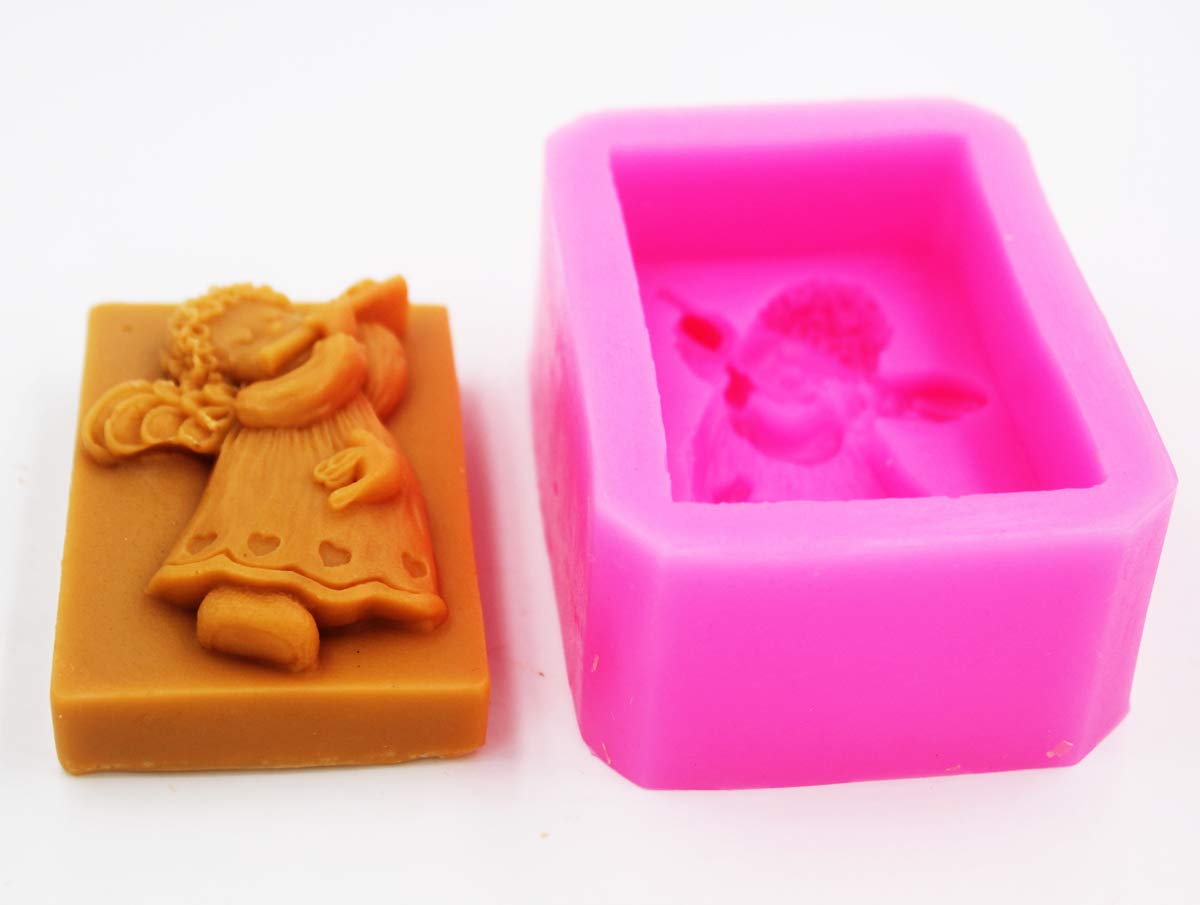Fluting Girl Angel Silicone Soap Mold - DIY Handmade Soap Making Kit for Crafters | Perfect for Homemade Soaps, Candles & Bath Bombs