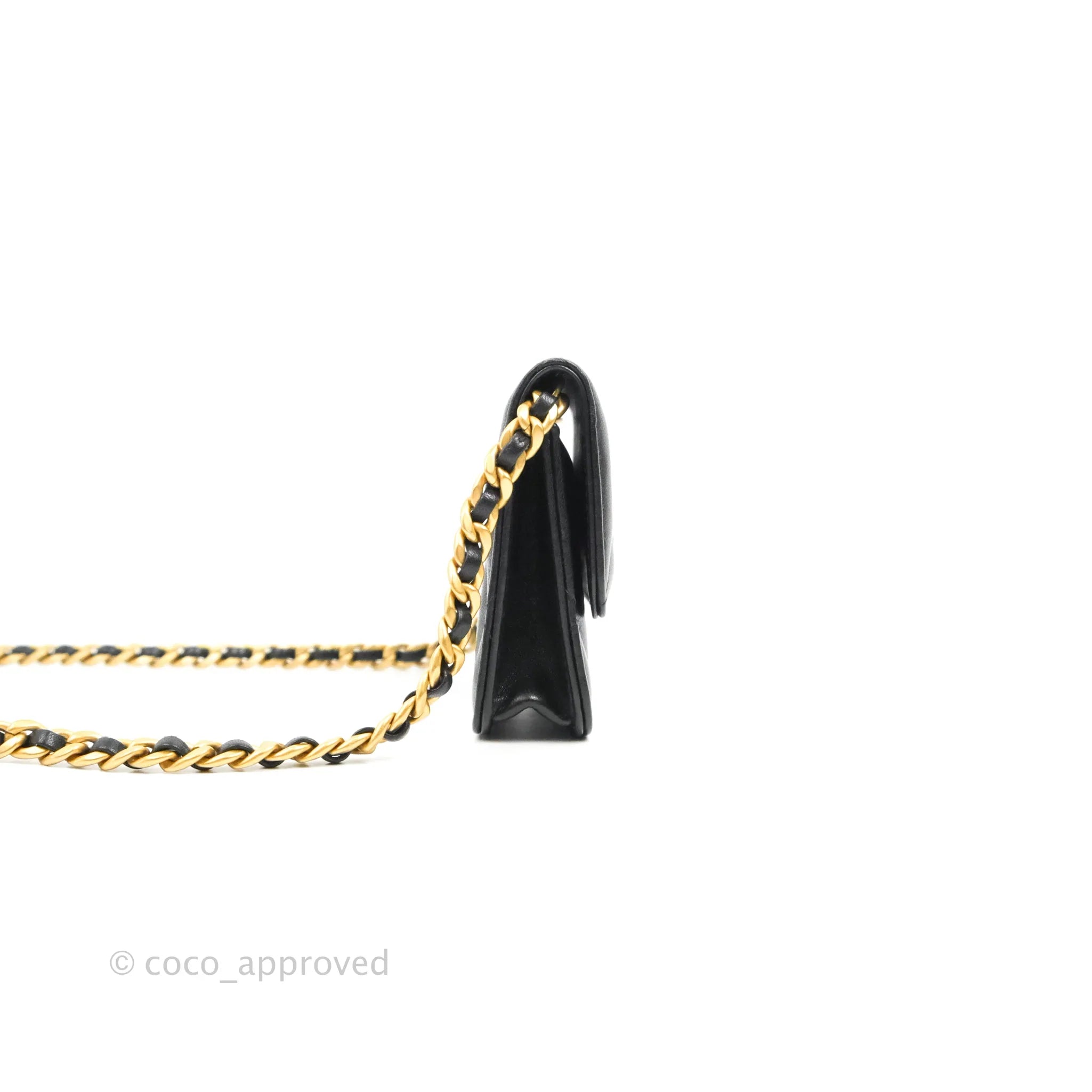 Chanel 19 Card Holder With Chain Black Mixed Hardware - Luxury Wallet for Women - Perfect for Everyday Use, Travel & Special Occasions