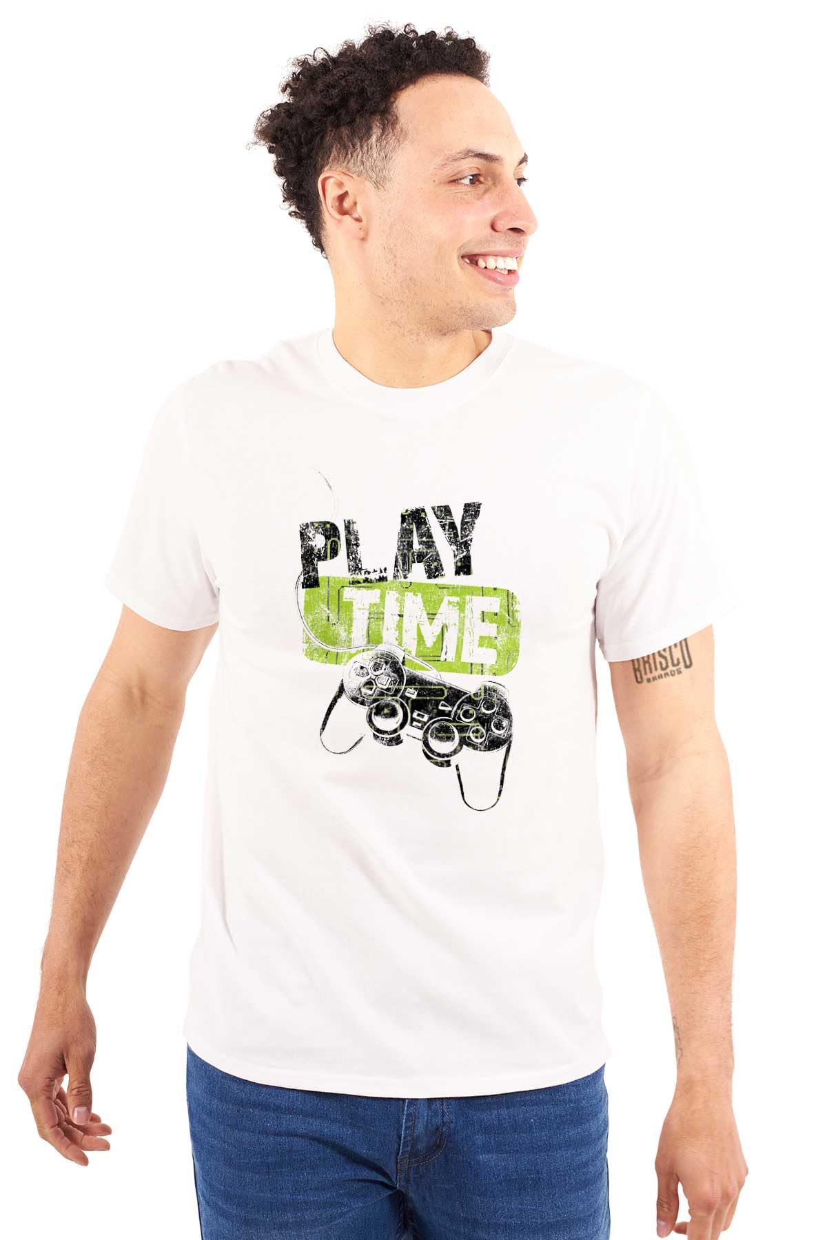 Play Time Video Game Gaming Nerd Men's Graphic T-Shirt - Cool Gamer Tee for Casual Wear, Gaming Events & Nerdy Outfits