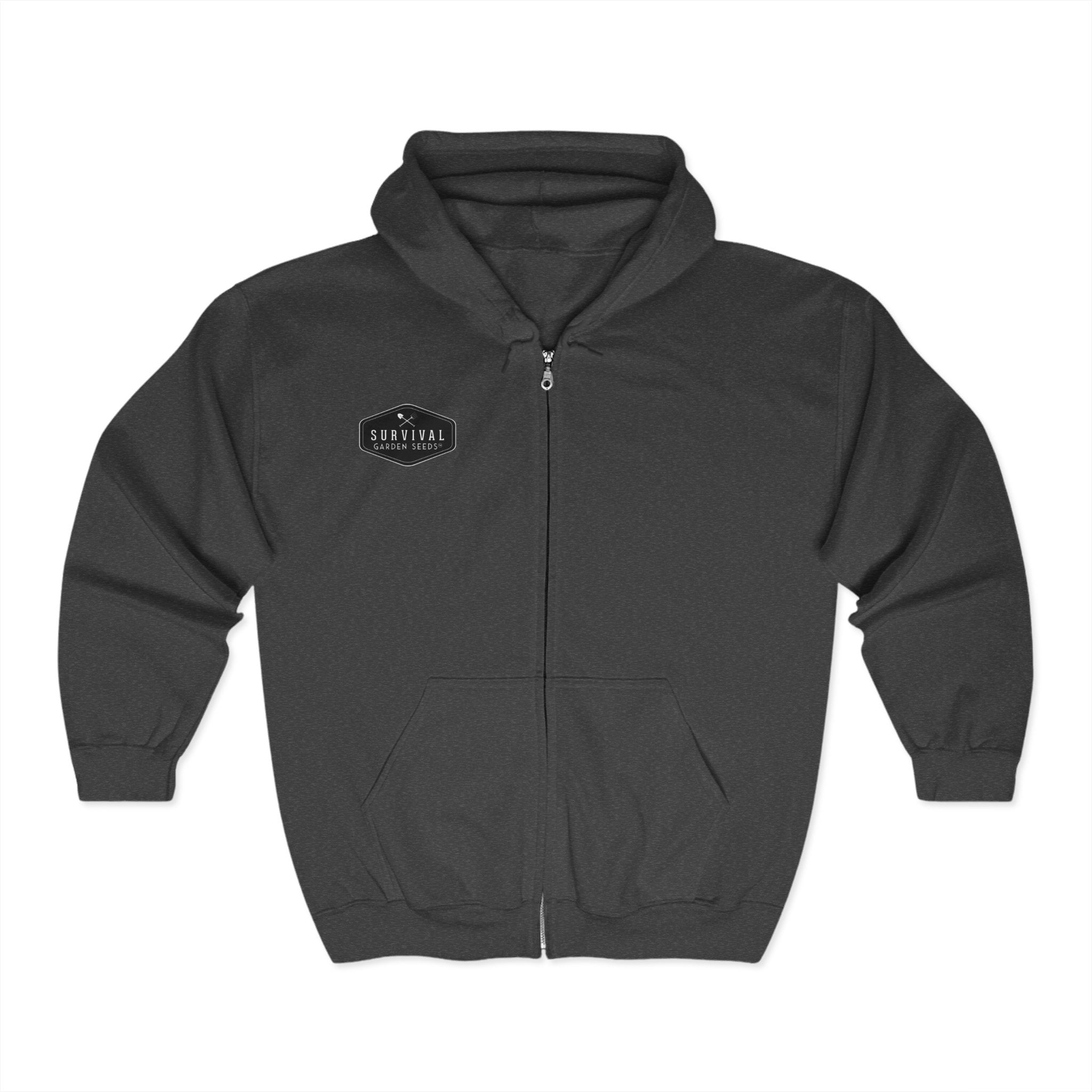 Survival Garden Full Zip Hoodie for Men & Women - Durable Outdoor Jacket for Hiking, Camping & Adventure - Warm Fleece Lined Comfort