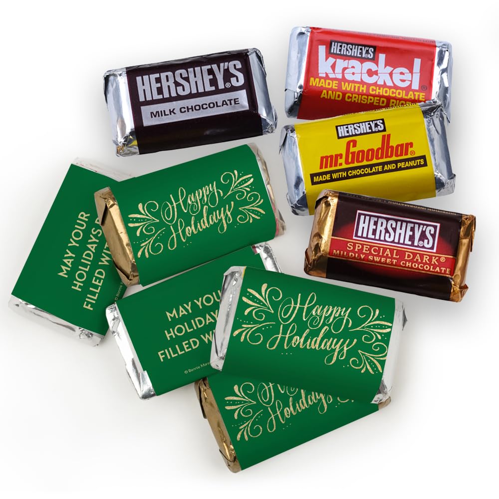 1.65 lb Christmas Holiday Chocolate Candy Mix - Bulk Green & Red Assorted Chocolates (131 Count) for Parties, Gifts & Festive Celebrations