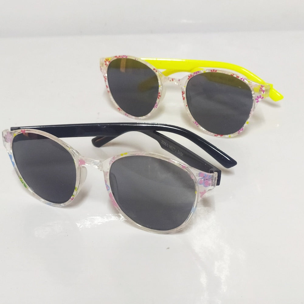 2 Pack Printed Round Kids Sunglasses for Ages 4-8 - UV Protection, Comfortable Fit for Outdoor Play, Beach & Summer Activities