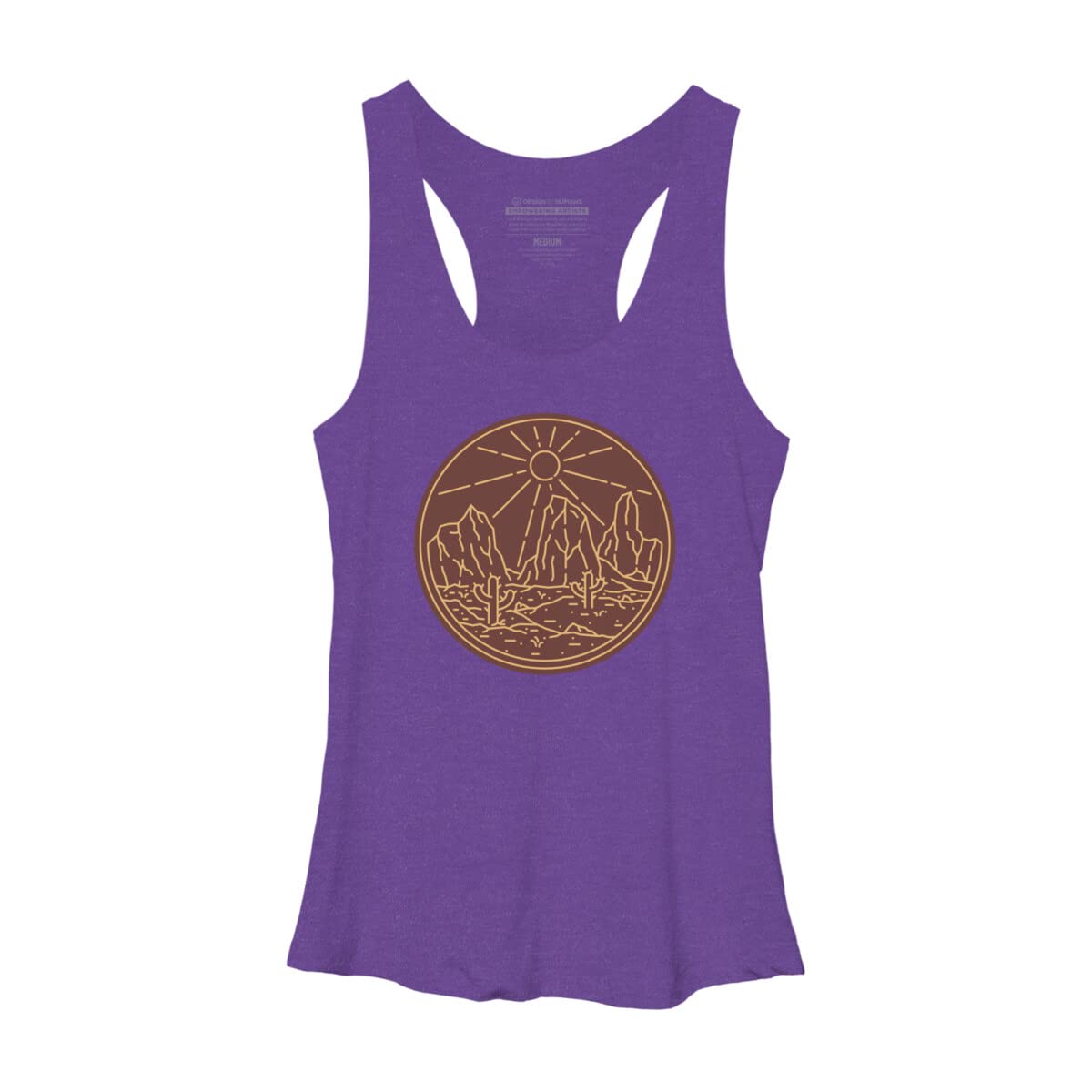 Quilimo Racerback Tank Top for Women - Beauty Desert Design by Humans | Soft & Comfortable Workout & Casual Wear