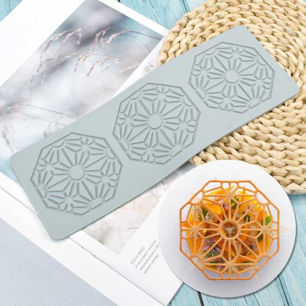 3D Hollow Leaf Fondant Lace Mold - Multi Leaves Flower Silicone Cake Decorating Molds for Chocolate, Sugar Candy & Cupcake Baking (9.6x3.4x0.12 Inch) - Perfect for Wedding Cakes, Birthday Desserts & DIY Candy Making