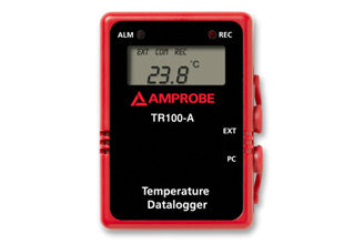 Fluke Amprobe TR100 Digital Temperature Data Logger with LCD Display - Monitor & Record Temperature for Food Storage, HVAC, Laboratories & Industrial Use