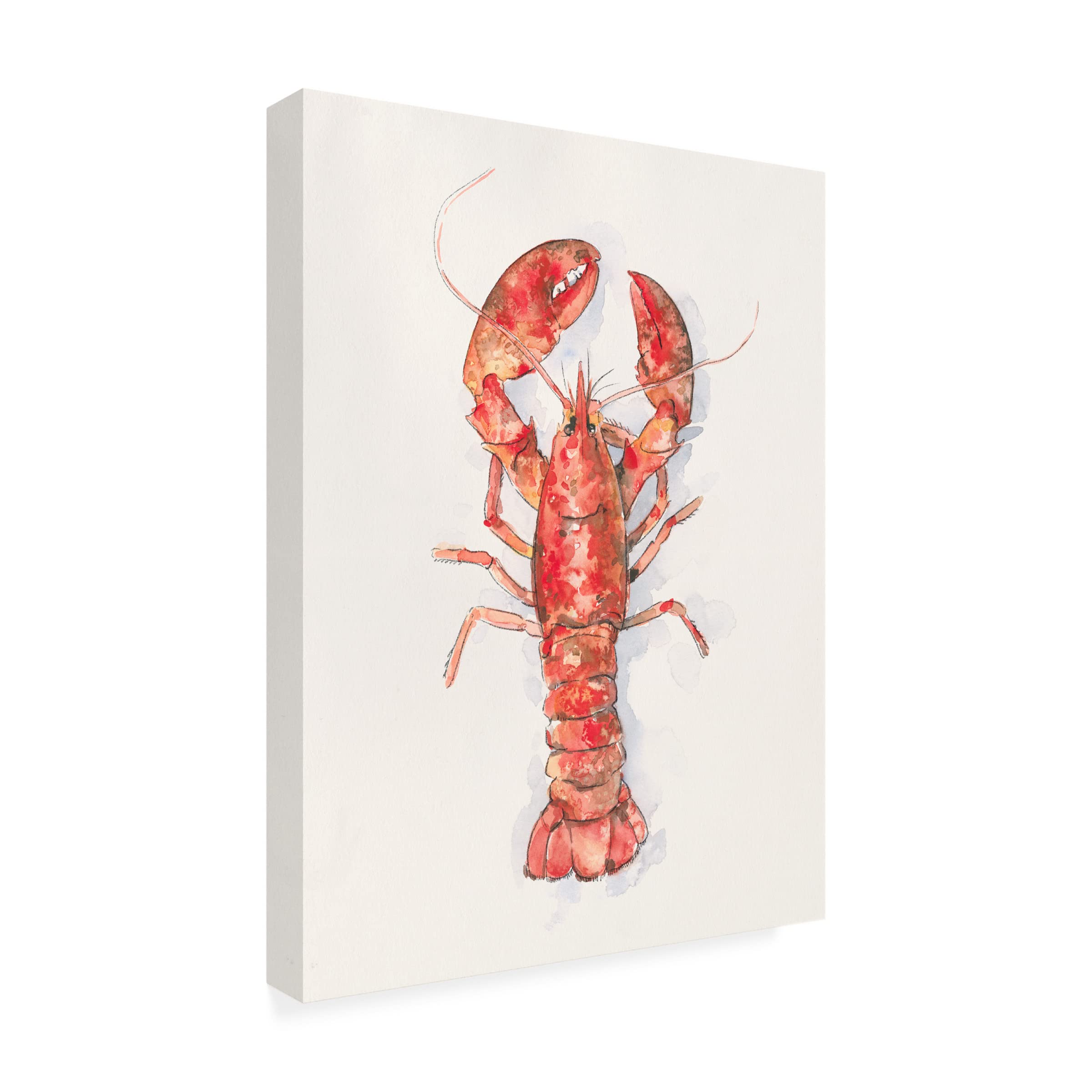 Emma Caroline 'Salty Lobster I' Canvas Wall Art Print - Coastal Beach Decor for Living Room, Bedroom & Office | Trademark Fine Art Collection