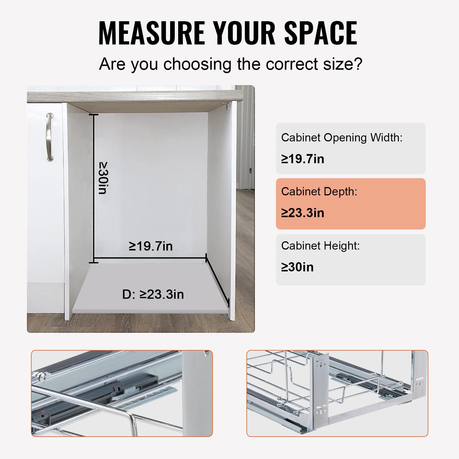 VEVOR 35L Pull-Out Trash Can - Heavy Duty Under Cabinet Double Bin with Soft-Close Slide, 110 lbs Capacity - Perfect for Kitchen Waste & Recycling Organization in Modern Home Cabinets