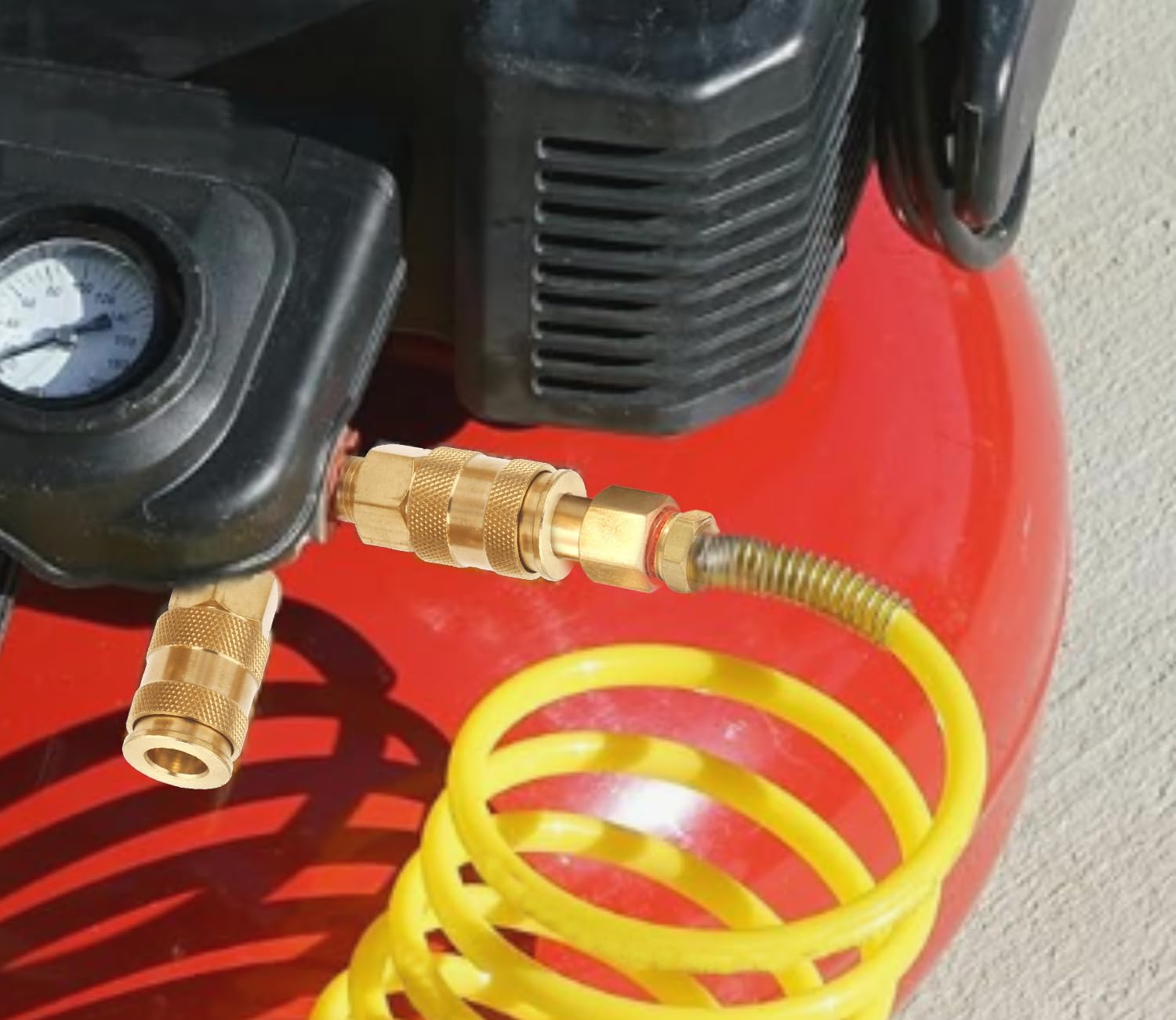 1/4 Inch NPT High Flow Brass Air Coupler and Plug Kit - 28 Piece V Style Quick Connect Adapter for Air Compressor & Hose - Perfect for Pneumatic Tools, Tire Inflation & Industrial Applications