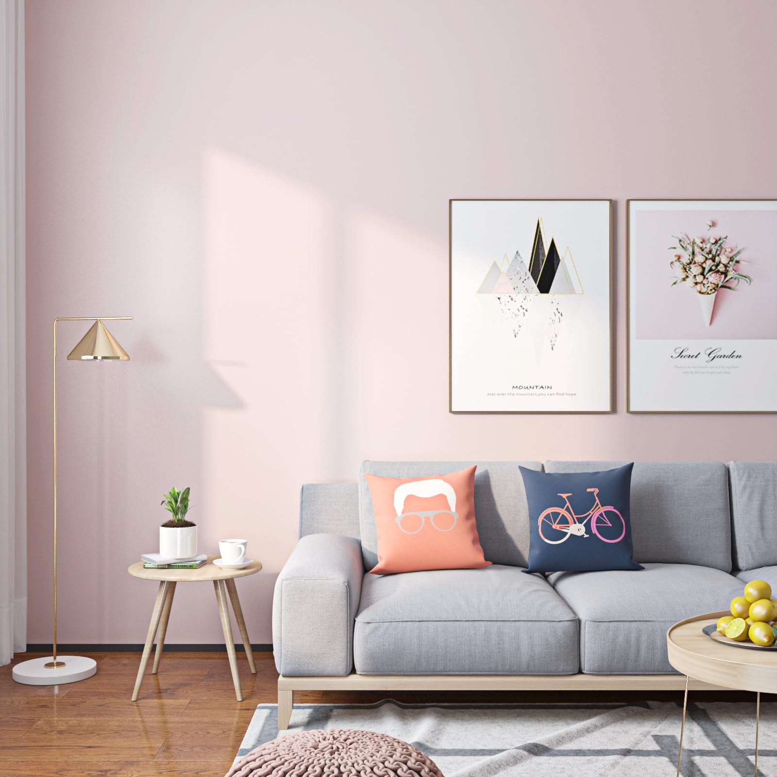 Livelynine 15.8x394 Inch Light Pink Peel and Stick Wallpaper - Self-Adhesive Removable Contact Paper for Bedroom, Kids Room, Nursery, Bathroom, Dorm, Classroom, Locker, Desk & Cabinet - Blush Pink Wall Decor for Girls & Teens - Perfect for DIY Home Decor, Furniture Makeover and Room Renovation