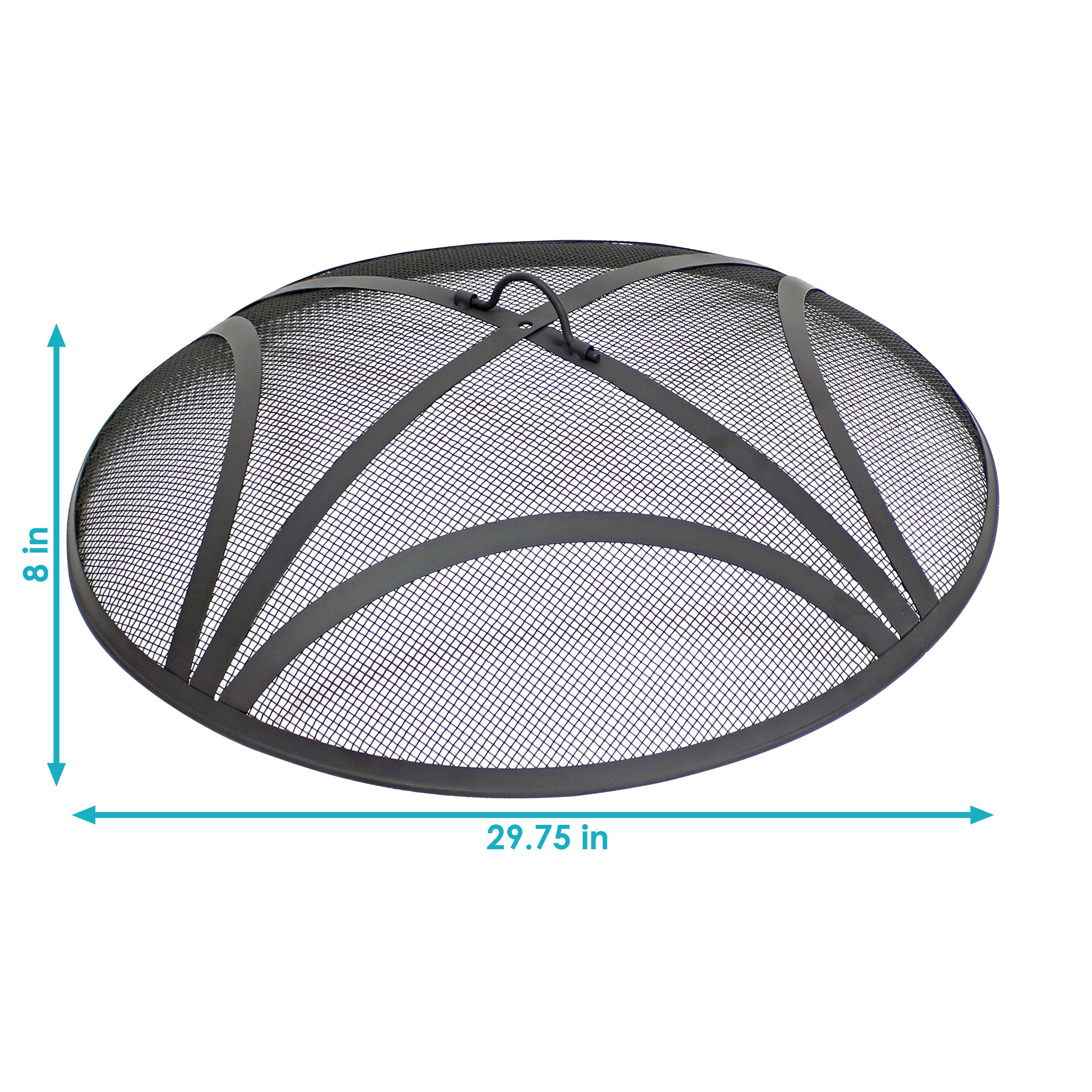 Sunnydaze 36-Inch Round Steel Fire Pit Spark Screen & Lid - Durable Outdoor Fire Pit Cover for Camping, Backyard, Patio, and Bonfire Safety
