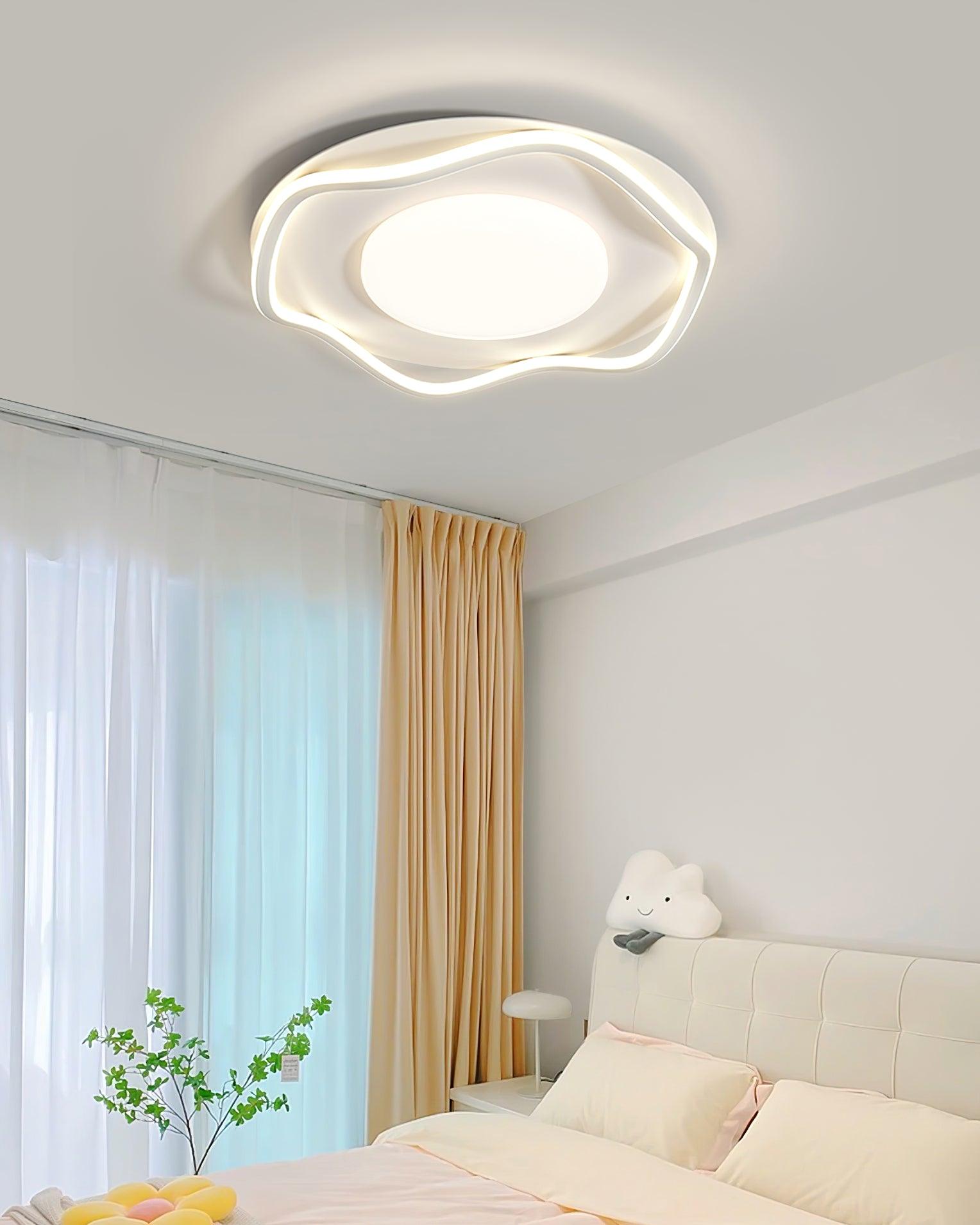 Minimalist Cloud Shaped Ceiling Light Fixture - Modern LED Bedroom Lighting for Nursery, Kids Room & Home Decor