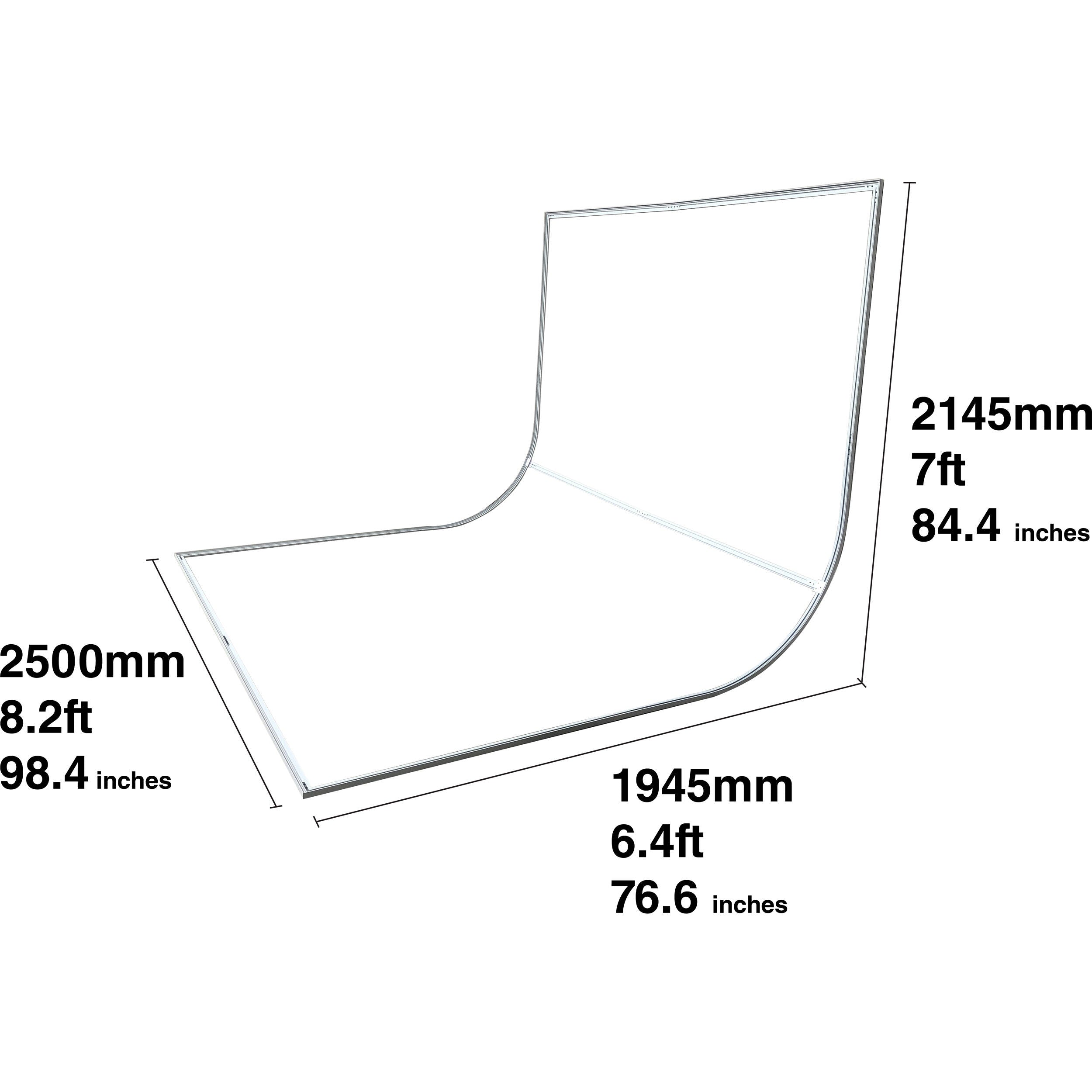 EasiFrame V2 Portable Curved Cyclorama Background Kit - Self-Supporting Infinity Cove for Video & Photography | Chroma Key Green Screen | Perfect for YouTube, TikTok & Product Shoots