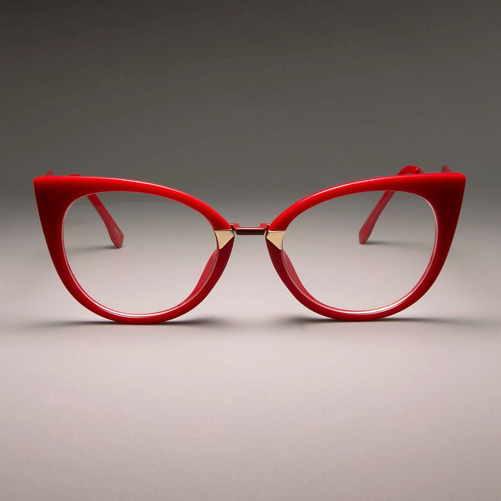CCspace Women's Full Rim Cat Eye Acetate Frame Eyeglasses 45045 - Stylish Retro Glasses for Women, Lightweight & Durable - Perfect for Office, Reading & Fashion Accessories