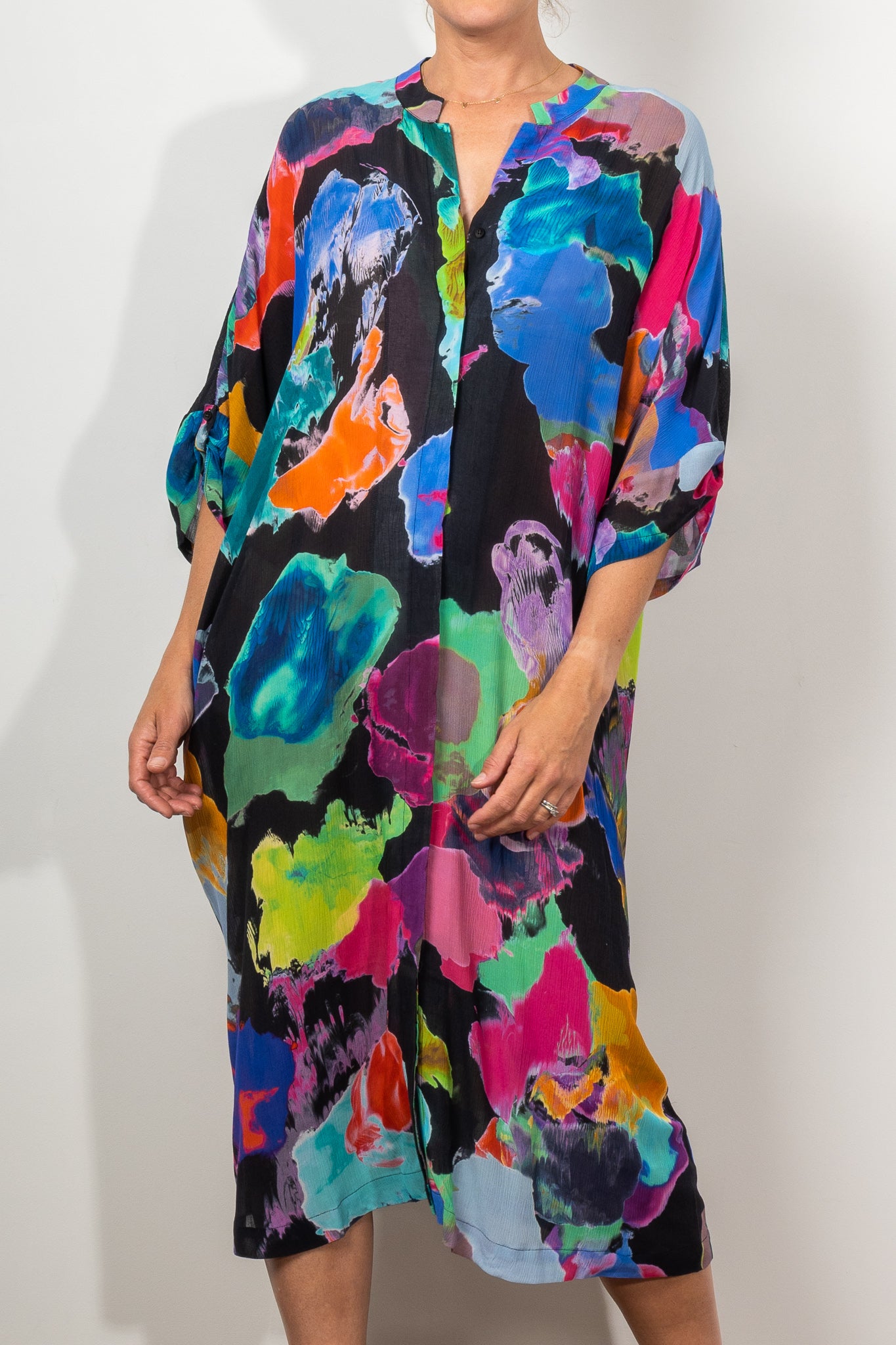 ELK Soma Shirt Dress for Women - Stylish Casual Button Down Tunic Top with Pockets - Perfect for Office, Weekend Outings & Travel