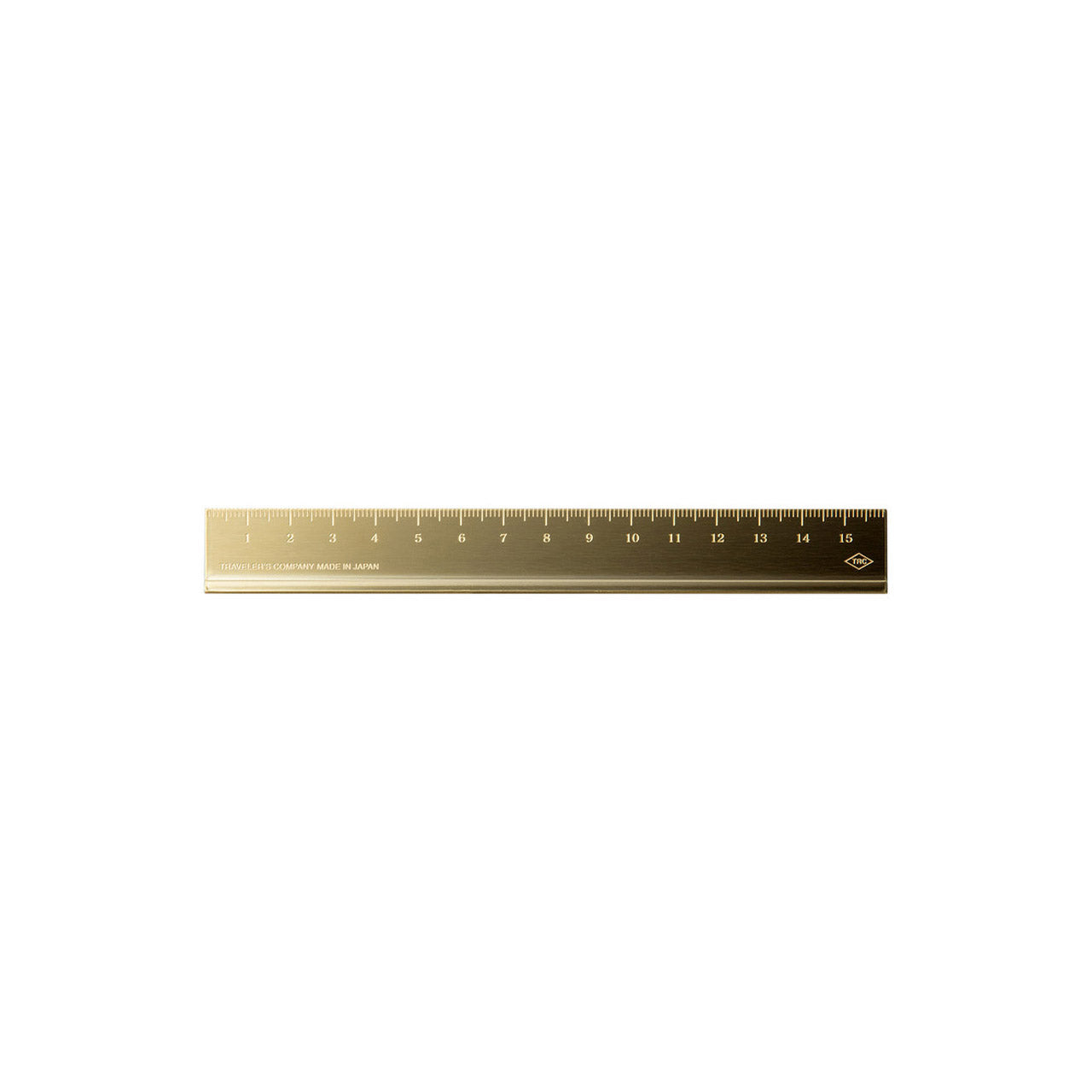 Travelers Company Brass Ruler 15cm - Premium Metal Measuring Tool for DIY, Crafting & Office Use