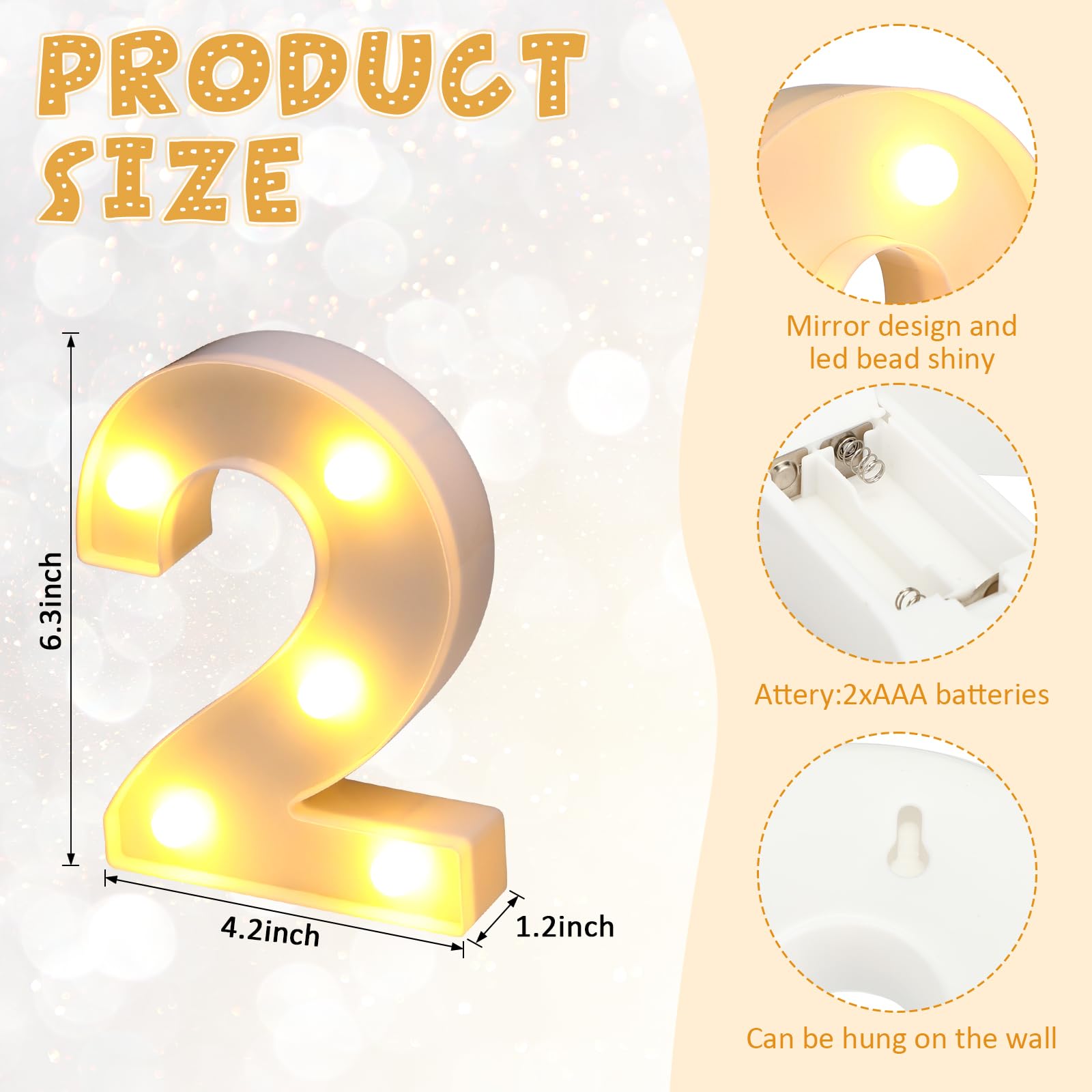 2025 LED Light Up Numbers - Battery Operated Graduation & New Year Party Decorations for Tables, Walls & Events - Glowing Number Signs for 2025 Graduation Parties, NYE Celebrations & Special Occasions