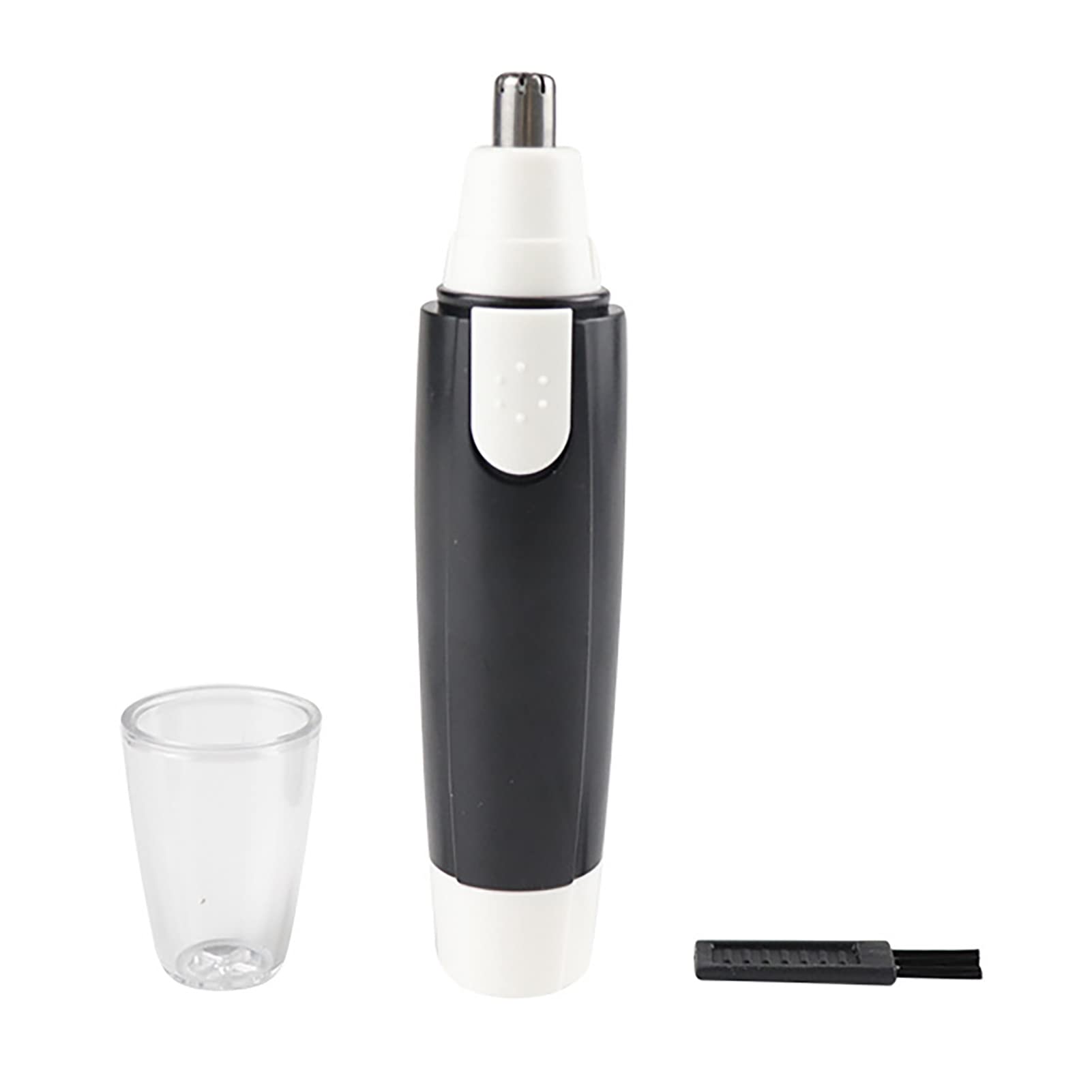 Professional Painless Ear & Nose Hair Trimmer for Men & Women - Waterproof Battery-Operated Eyebrow & Facial Hair Clipper - Perfect for Travel, Home Grooming & Personal Care - Black