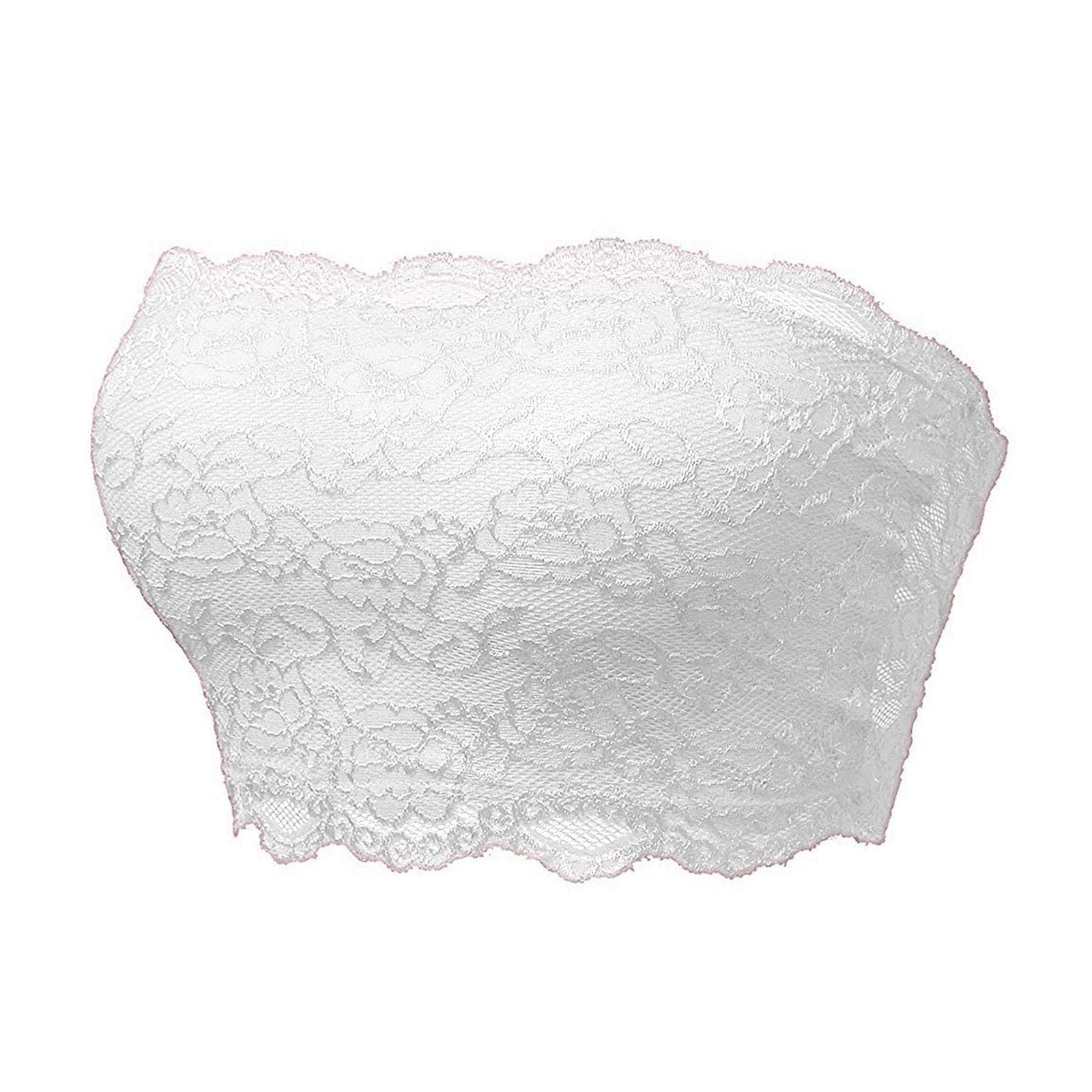 Strapless Front Buckle Bralette for Women - No Underwire Push Up Bra in White - Perfect for Sports, Workouts, and Everyday Comfort