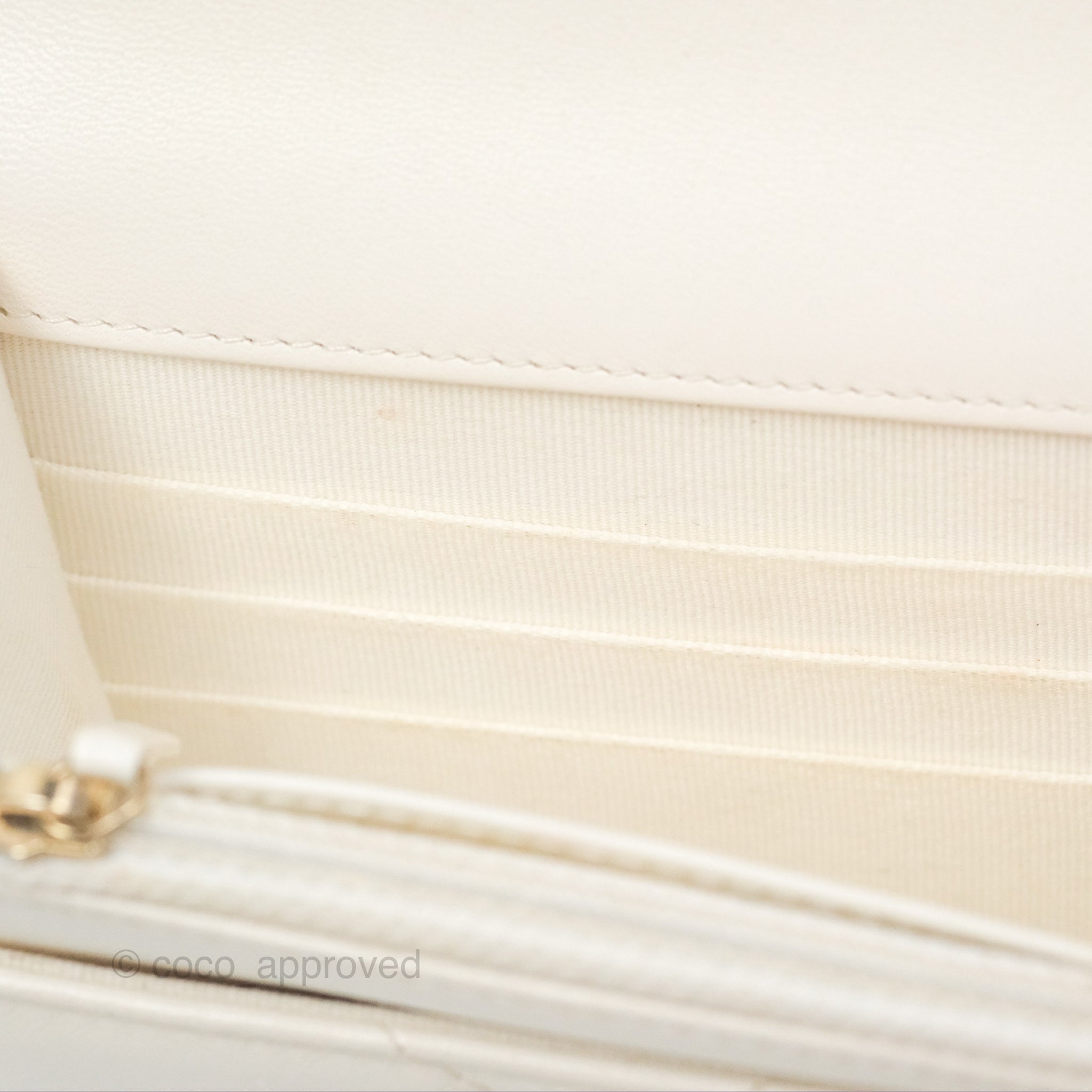 Chanel 19 Wallet on Chain WOC Crossbody Bag - White Leather with Mixed Gold & Silver Hardware | Perfect for Evening Out, Date Night & Special Occasions