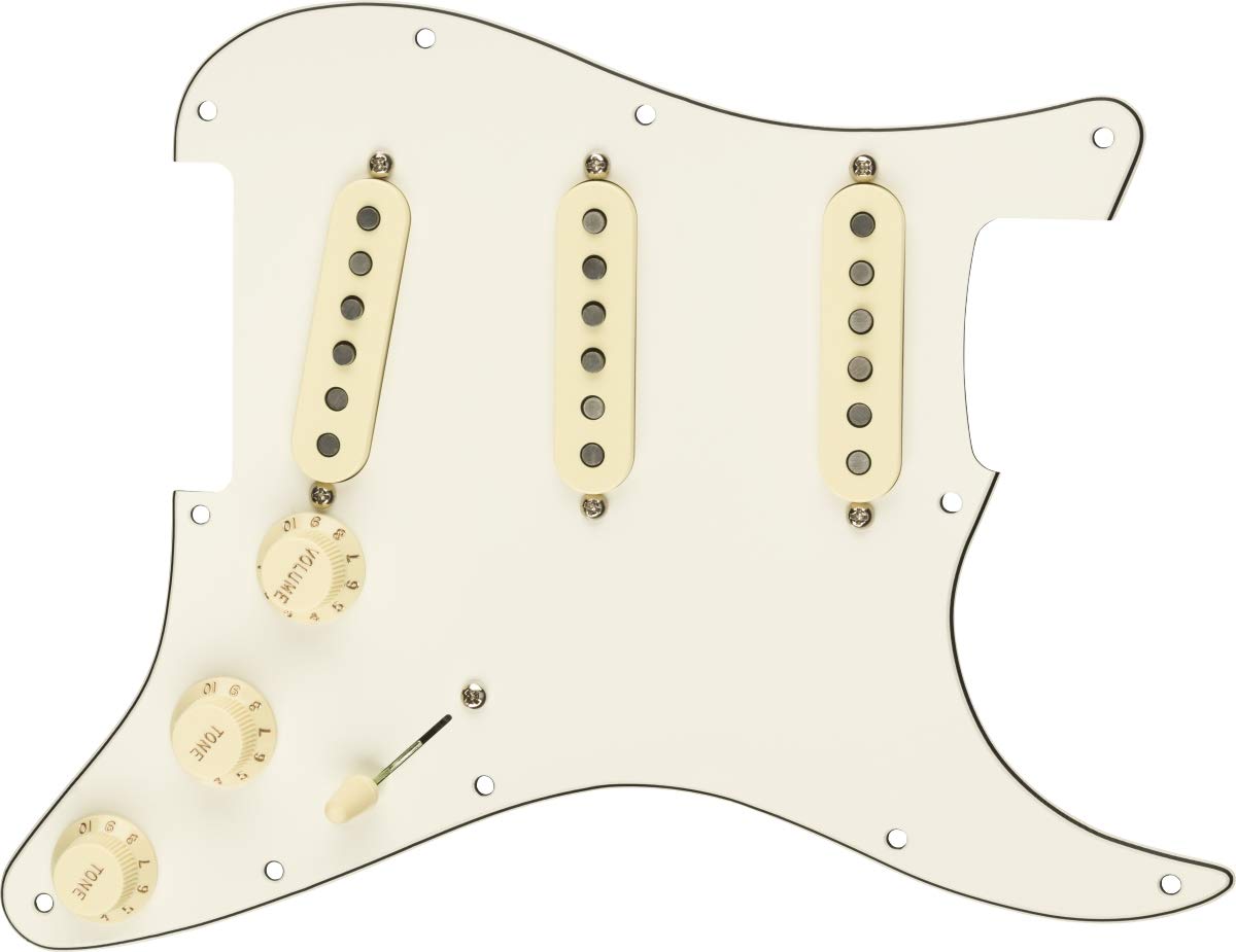 Fender Texas Special Prewired Stratocaster Pickguard - 3-Ply White Pickguard for Electric Guitar | Perfect for Blues, Rock & Vintage Tone Upgrades