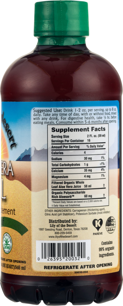 Organic Aloe Vera Gel 32oz - 100% Pure Natural Soothing Moisturizer for Sunburn, Skin Care & Hair Treatment - Perfect for After Sun Care, Dry Skin Relief & Scalp Hydration
