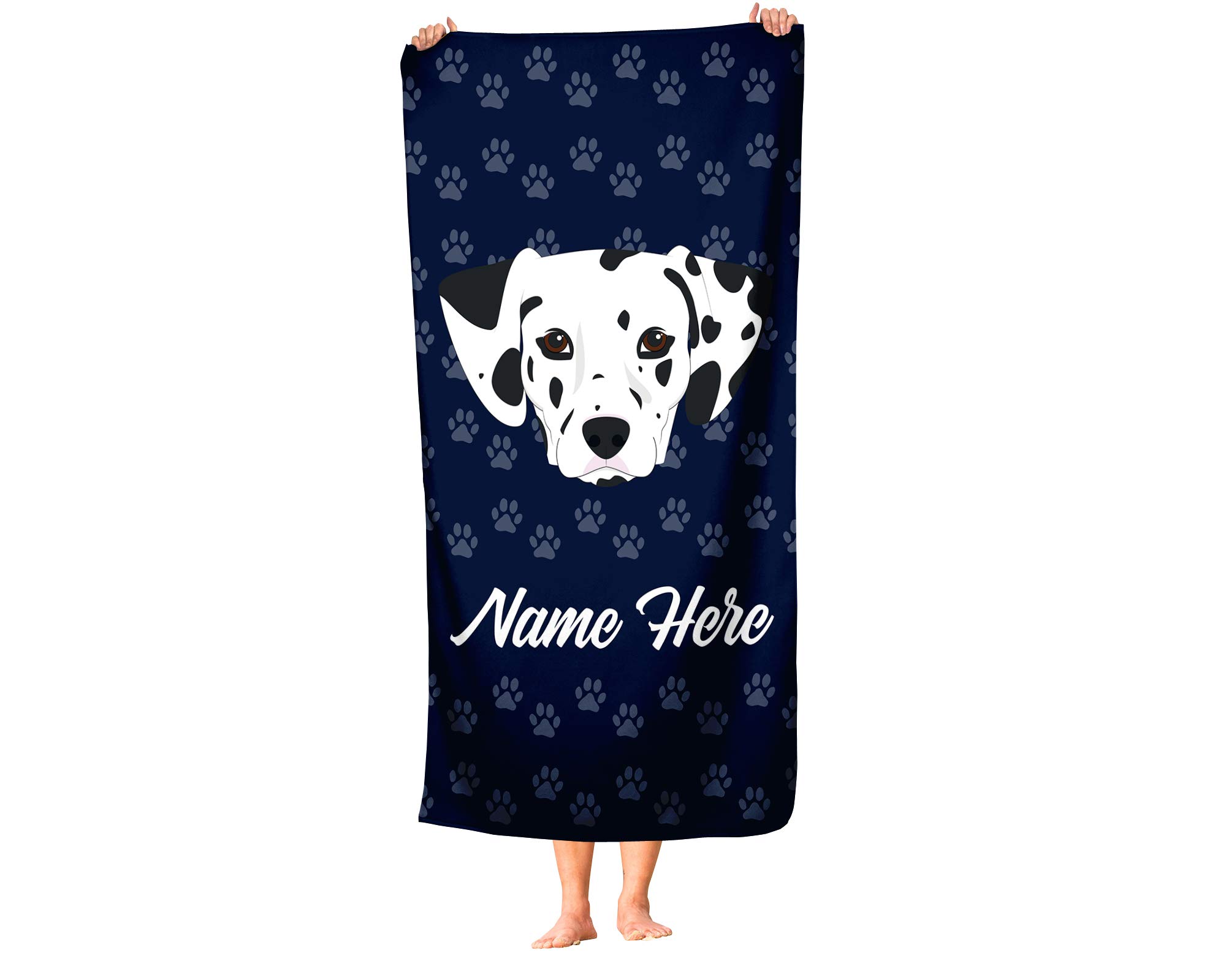Custom Dalmatian Face Beach & Bath Towels - Large & Medium Sizes - Personalized Travel, Pool & Indoor Use Towels for Adults & Kids - Perfect for Beach Trips, Swimming Pools, Gym & Spa Days