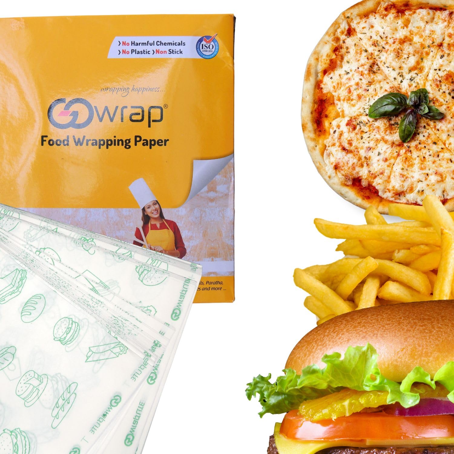 Biodegradable Microwave Safe Butter Paper Sheets - Heat Resistant up to 220°C, 100% Food Safe Kitchen Wrapping Paper for Roti, Baking & Cooking (11x12 Inch, Pack of 250) - Perfect for Food Storage, Meal Prep & Homemade Bread Wrapping