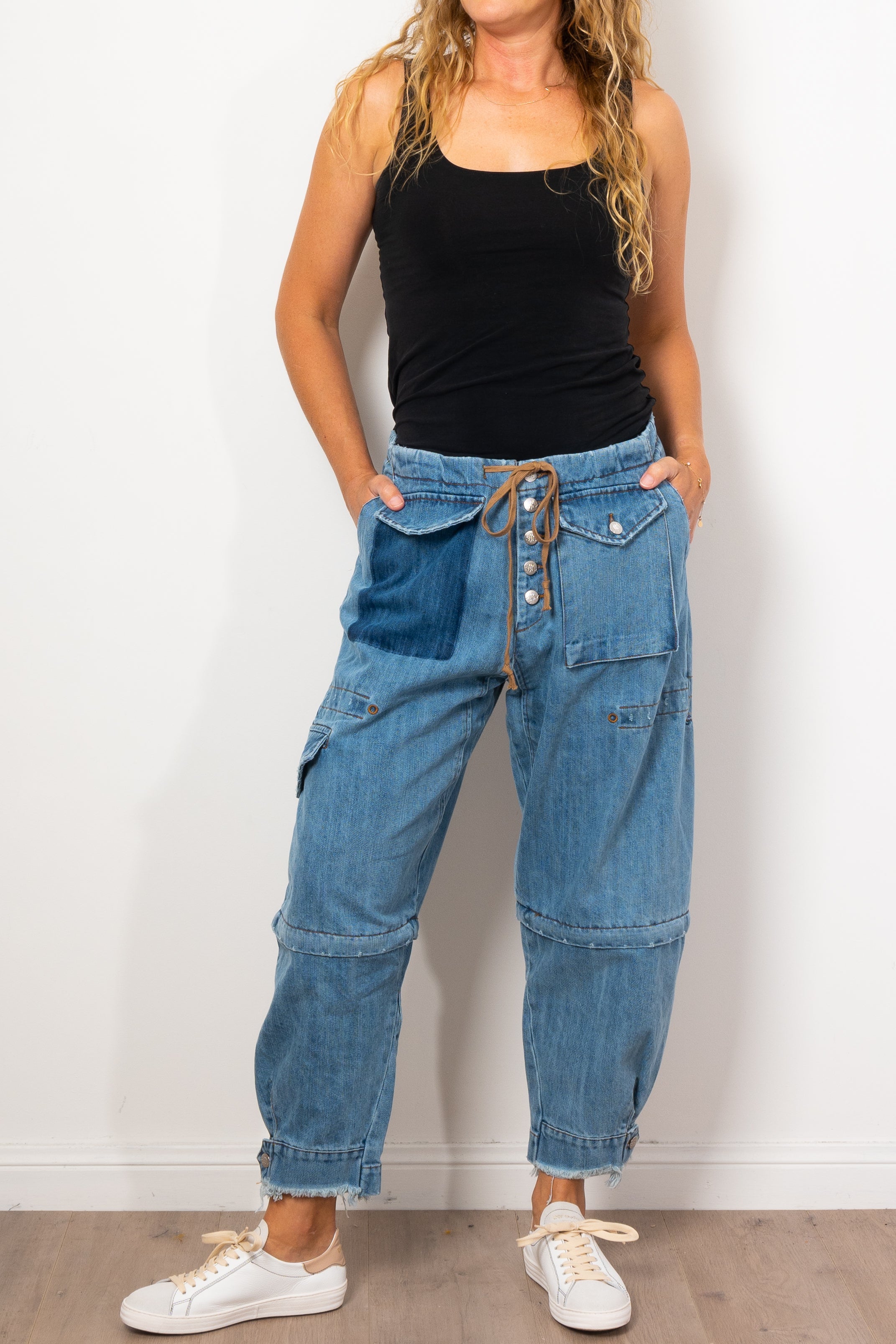 M.A. Dainty Trucker Jean - Women's High Waisted Distressed Denim Jeans for Casual Wear & Street Style Outfits