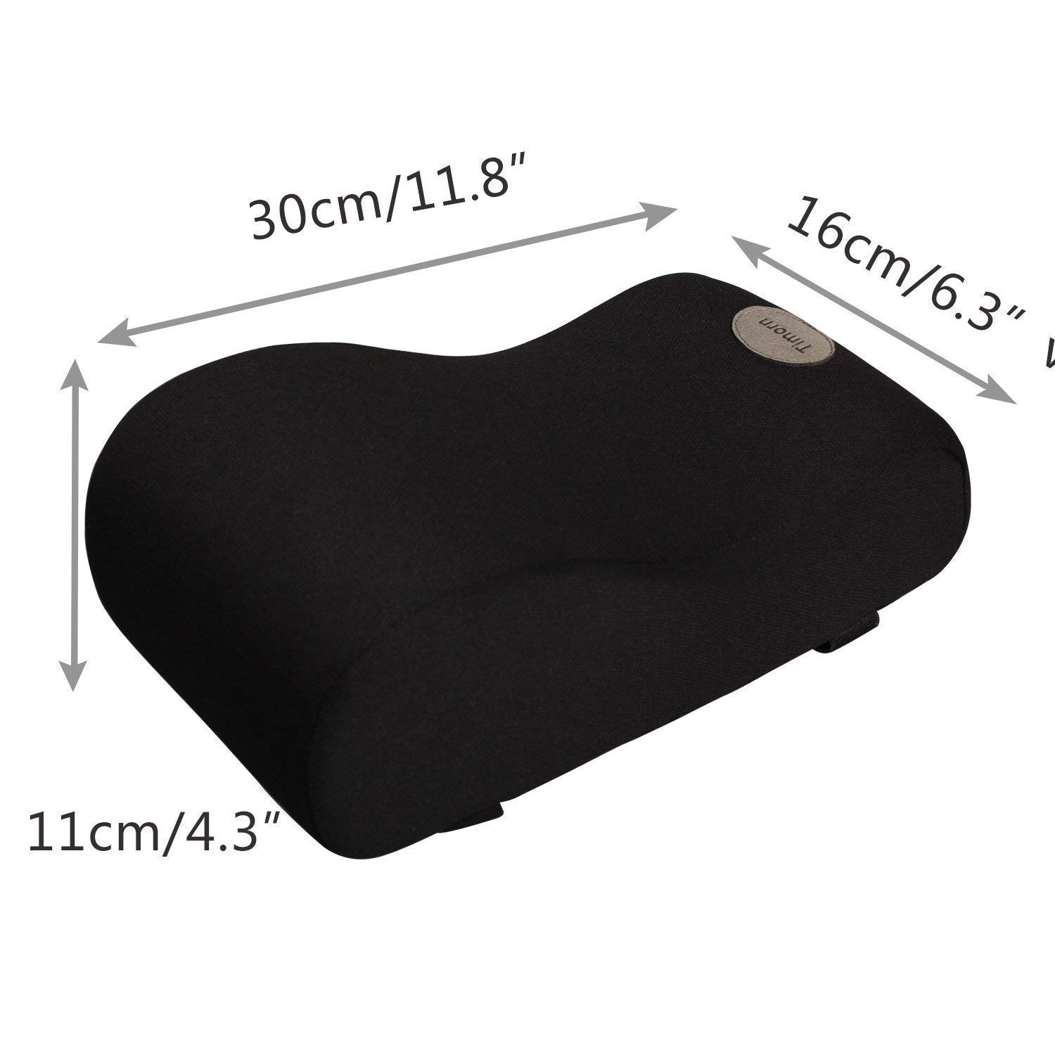 Timorn Memory Foam Car Armrest Cushion - Black Comfort Pillow for Center Console Support | Ergonomic Driving Comfort for Long Trips & Commutes
