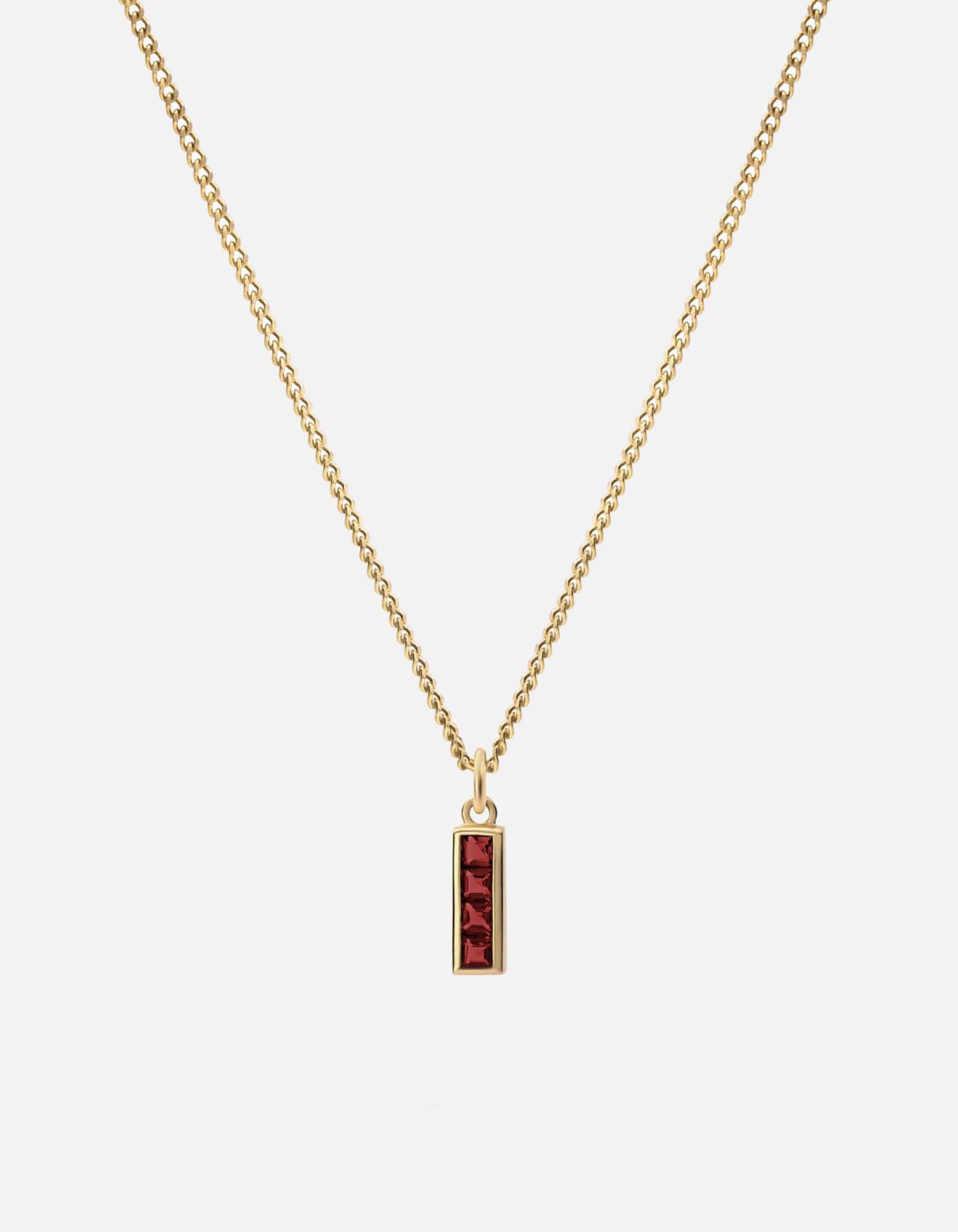 Totem Garnet Necklace in Gold Vermeil - Elegant Jewelry for Women, Perfect Gift for Birthday, Anniversary & Special Occasions