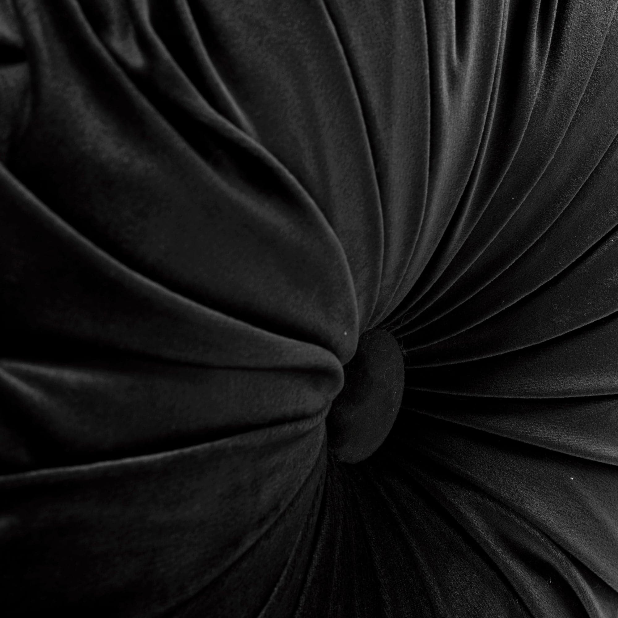 Round Pleated Soft Velvet Throw Pillow - Elegant Home Decor for Sofa, Bed & Couch - Cozy Accent Pillow for Living Room, Bedroom & Nursery